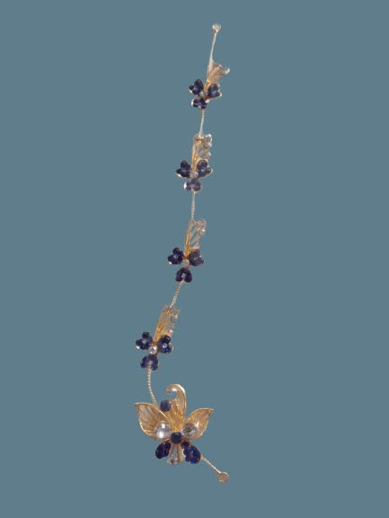 Elegant SUNBIRD Women's Hair Pins with Artificial Flowers - Blue Pearl Hair Accessories for Buns, Updos & Wedding Hairstyles | Perfect for Bridal, Prom & Special Occasions
