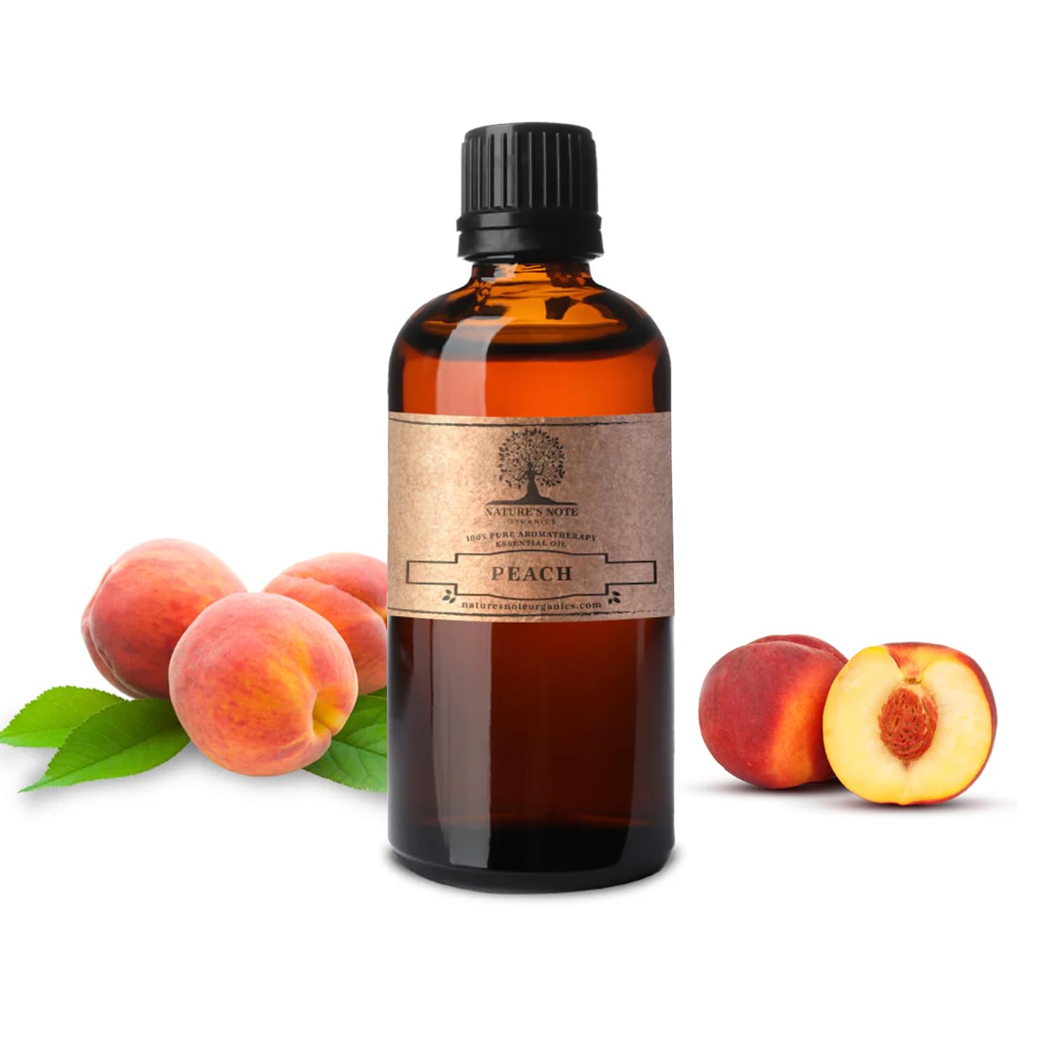Nature's Note Organics 100% Pure Peach Essential Oil - 1 Fl Oz Aromatherapy Grade for Diffuser, Massage & Relaxation