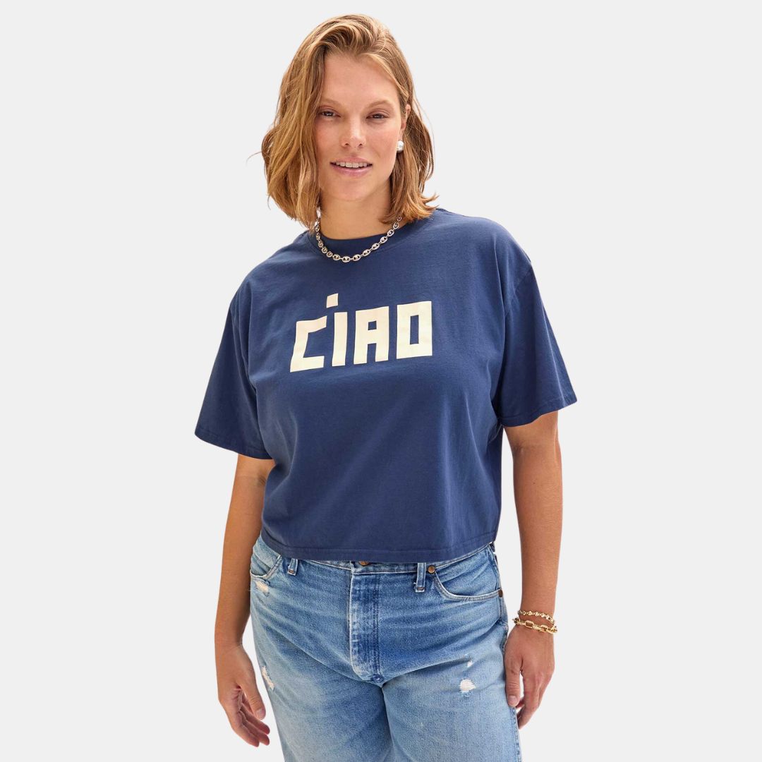 Ciao Le Carre Tee - Premium Navy Blue Cotton T-Shirt for Men & Women | Casual Wear, Street Style, Everyday Comfort