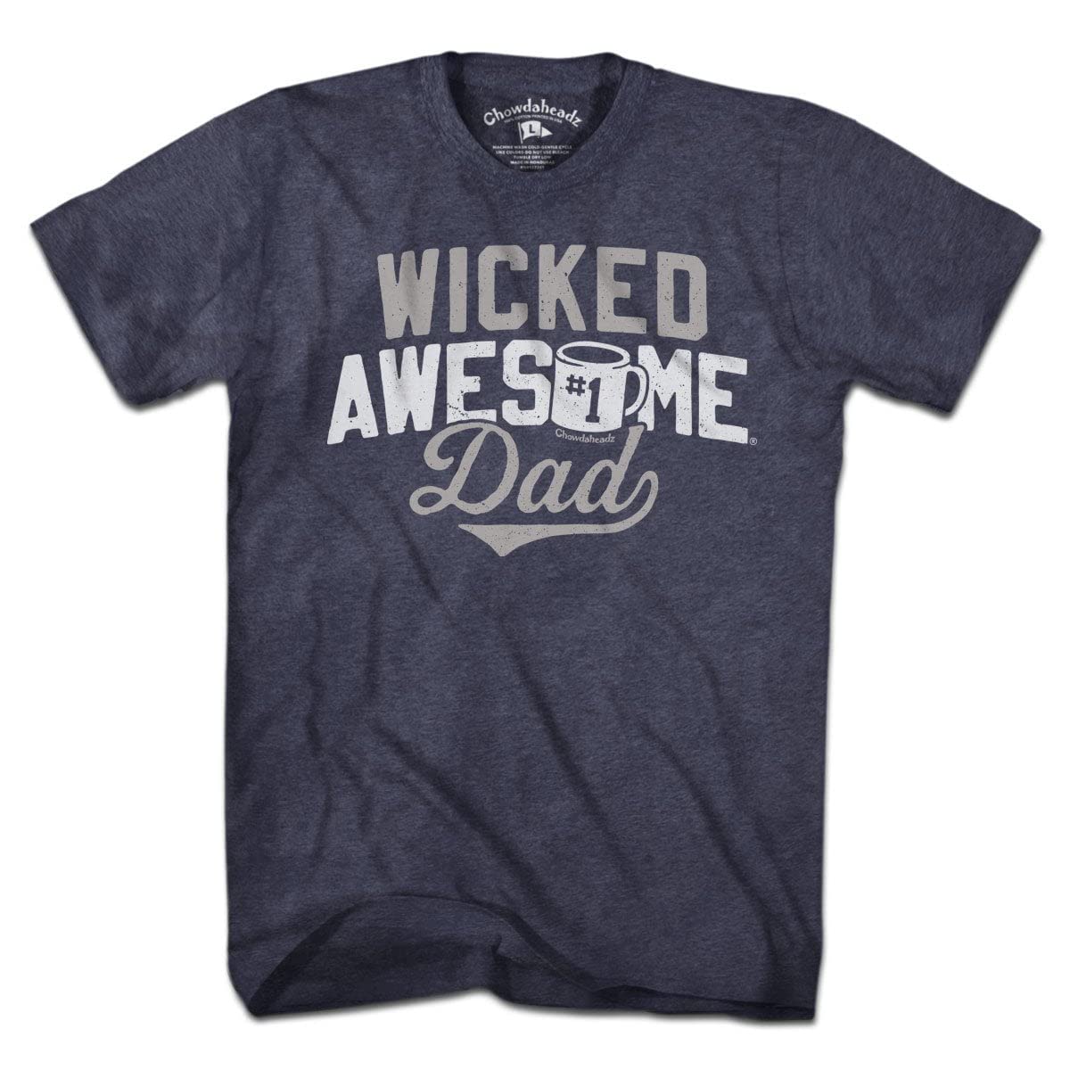Wicked Awesome Dad T-Shirt - Vintage Unisex Cotton Blend Tee for Father's Day Gifts & Casual Wear