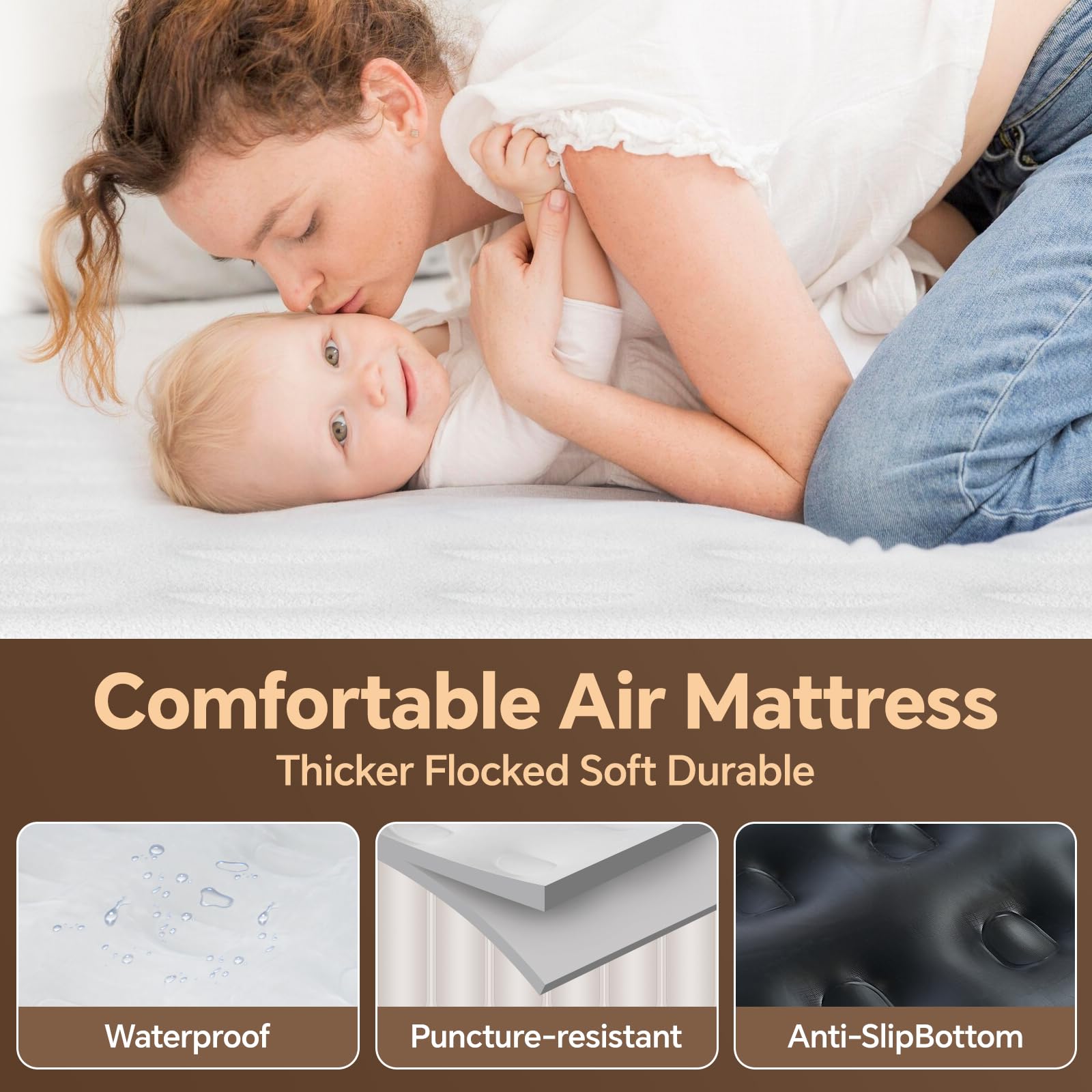 **Mr.Young Full Size Air Mattress with Built-in Pump - 18