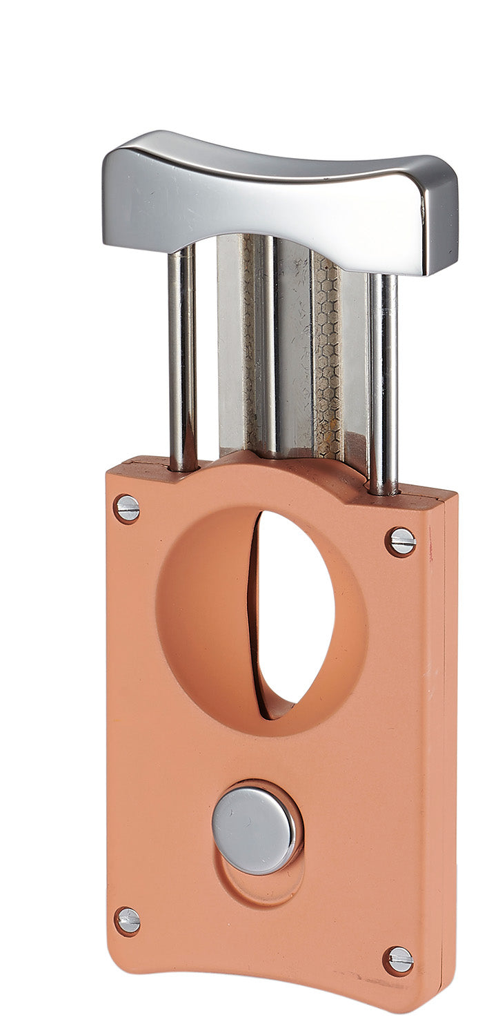 Premium Caseti Wedge V Cigar Cutter - Stainless Steel Salmon Color | Perfect for Cigar Enthusiasts & Gifts | Home, Office & Outdoor Use