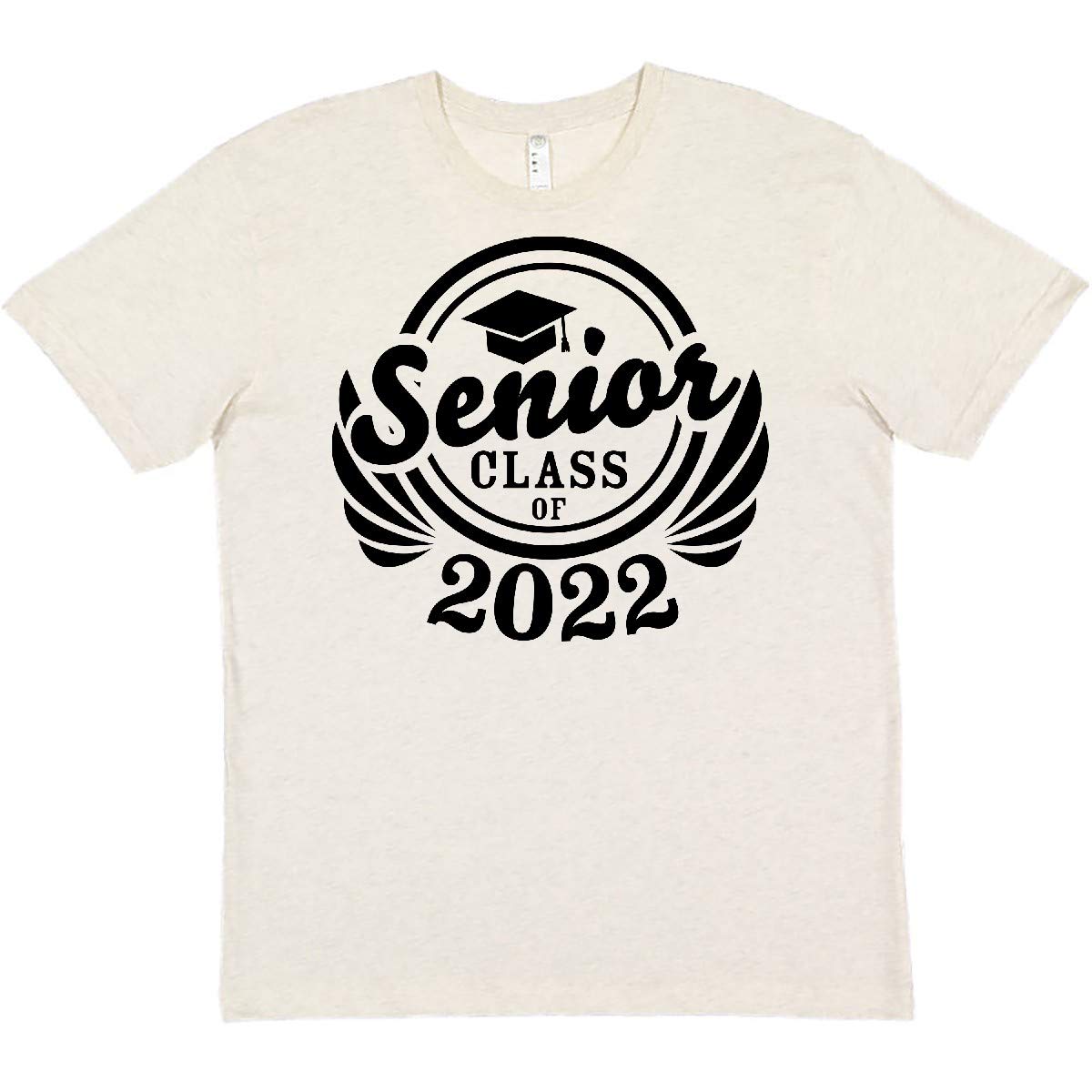 Inktastic Senior Class of 2022 Black Graduation Cap T-Shirt - Perfect for High School Graduation Parties & Senior Year Celebrations
