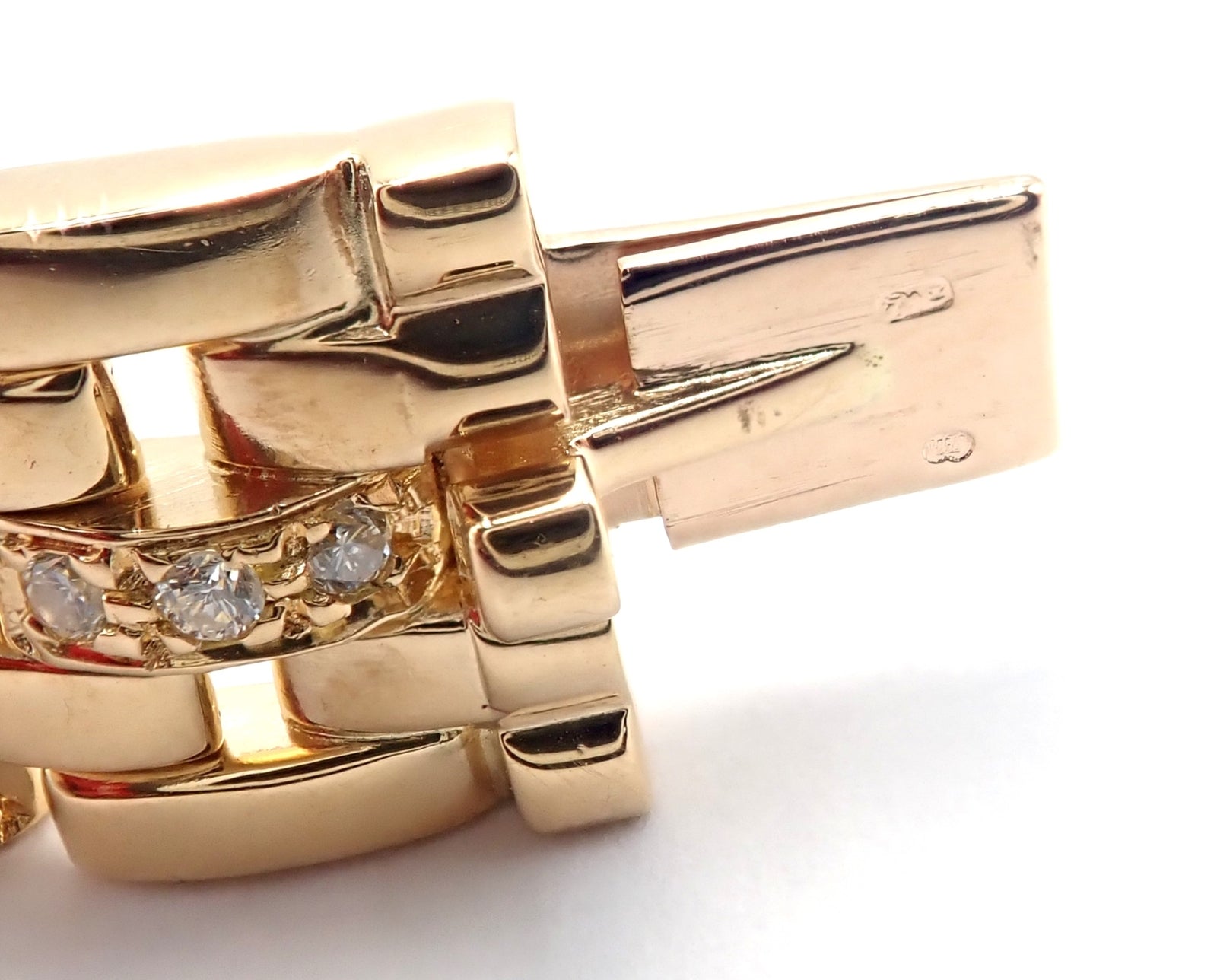 Authentic Cartier Maillon Panthere 18K Gold Diamond Five Row Link Bracelet for Women - Luxury Jewelry Gift for Anniversary, Birthday & Special Occasions