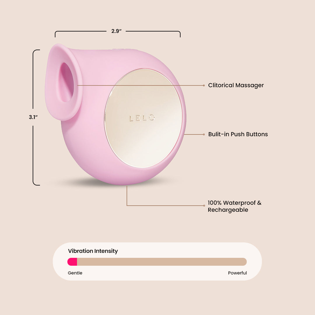 LELO SILA™ - Gentle Sonic Wave Stimulator for Women | Rechargeable & Waterproof Massager for Intimate Pleasure | Perfect for Couples & Solo Use in Bedroom or Spa