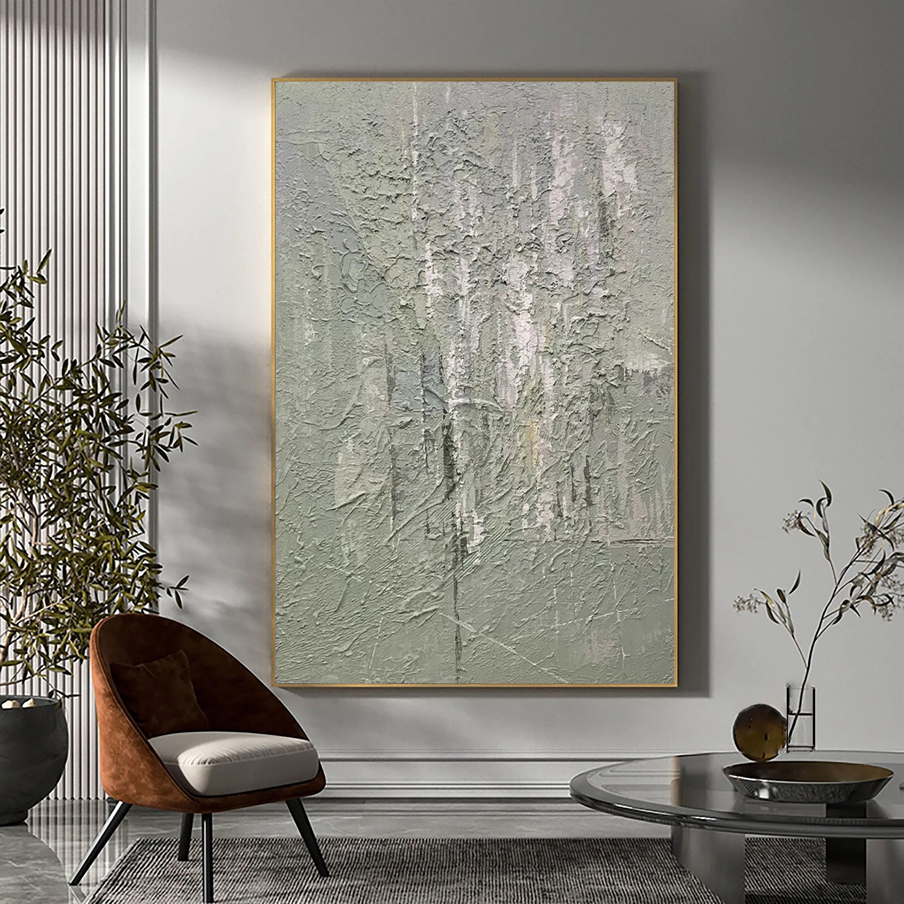 Blue & Green Abstract Art Print #BG010 - Modern Wall Decor for Living Room, Bedroom & Office