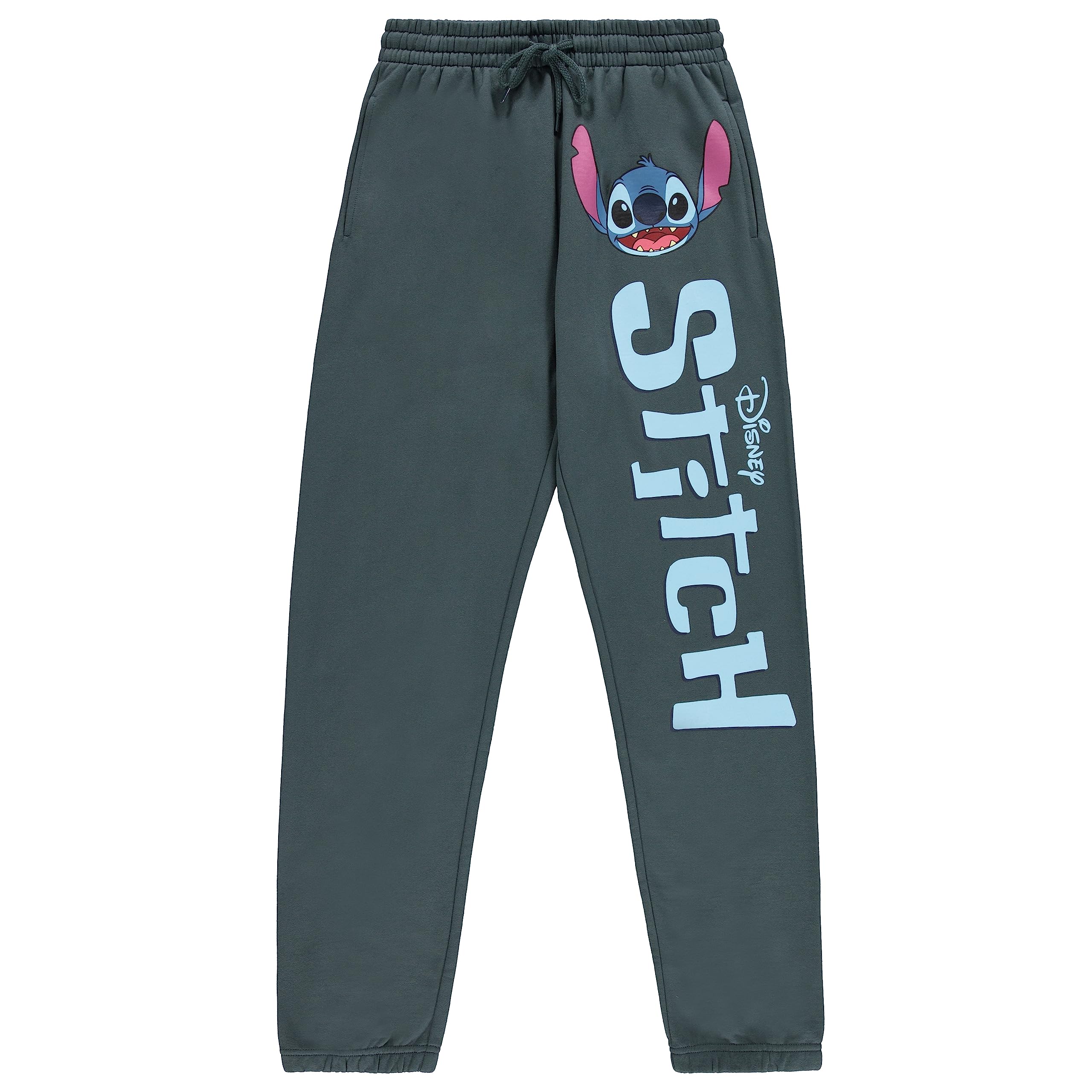 Disney Lilo & Stitch Women's Jogger Sweatpants - Athletic Varsity Style Lounge Pants with Multi Print for Casual Wear, Workout & Disney Fan Fashion