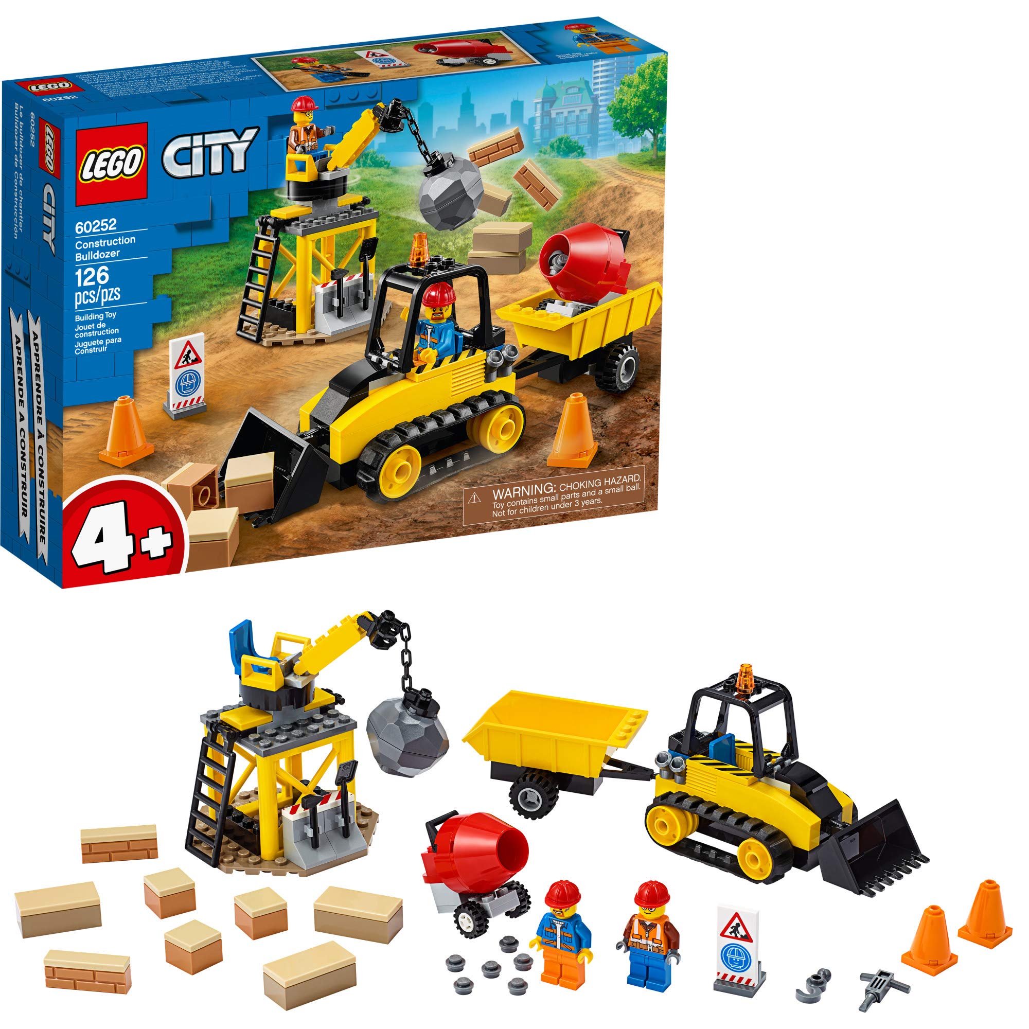 LEGO City Construction Bulldozer 60252 Toy Building Set - 126 Pieces STEM Learning Construction Toy for Kids Ages 5-12 | Creative Play, Birthday Gift, Classroom Activity