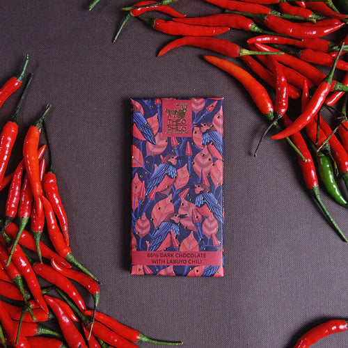 Theo & Philo 65% Dark Chocolate with Labuyo Chili - Premium Spicy Chocolate for Gifts, Desserts & Snacking
