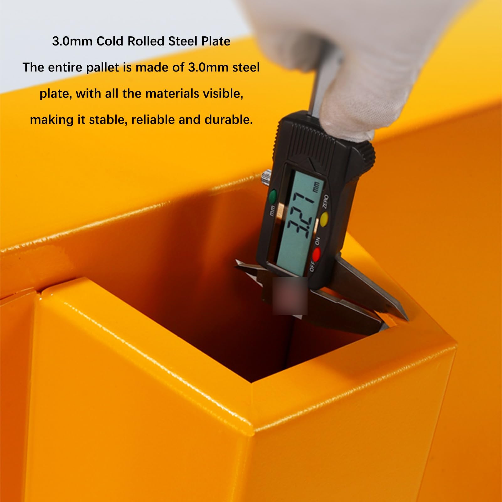 **Spill Containment Pallet with Drain & Wheels - 65x65 Inch Yellow Leakproof Tray for Industrial Warehouses, Factories & Garages - Ideal for Washing Machines, Oil Drums & Chemical Storage**