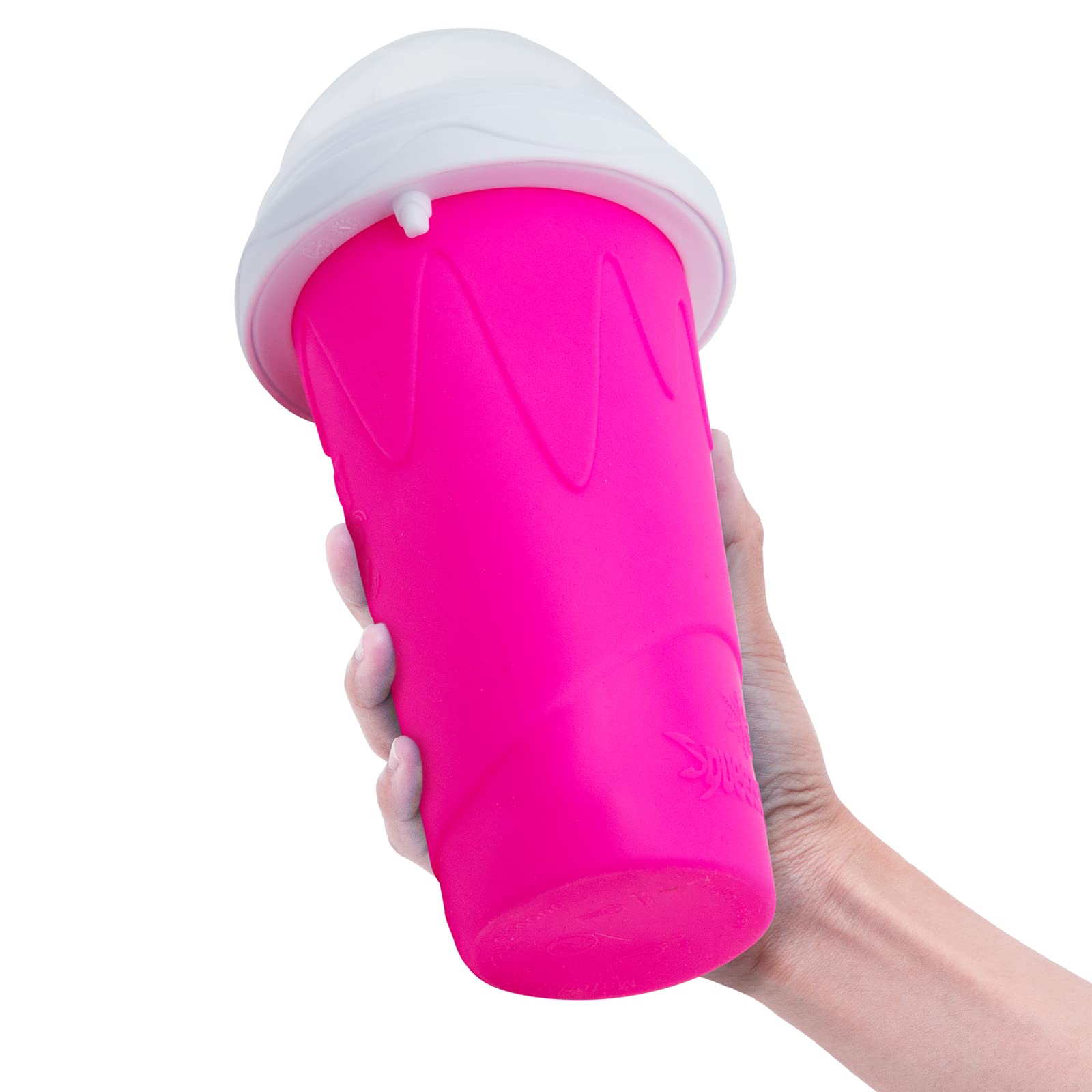 Magic Slushie Maker Cup - Quick Freeze Slushy Cup for Milk, Cola & Juice - Includes Lid & Straw - Perfect for Smoothies, Cocktails & Summer Drinks - Fun for All Ages (Red)