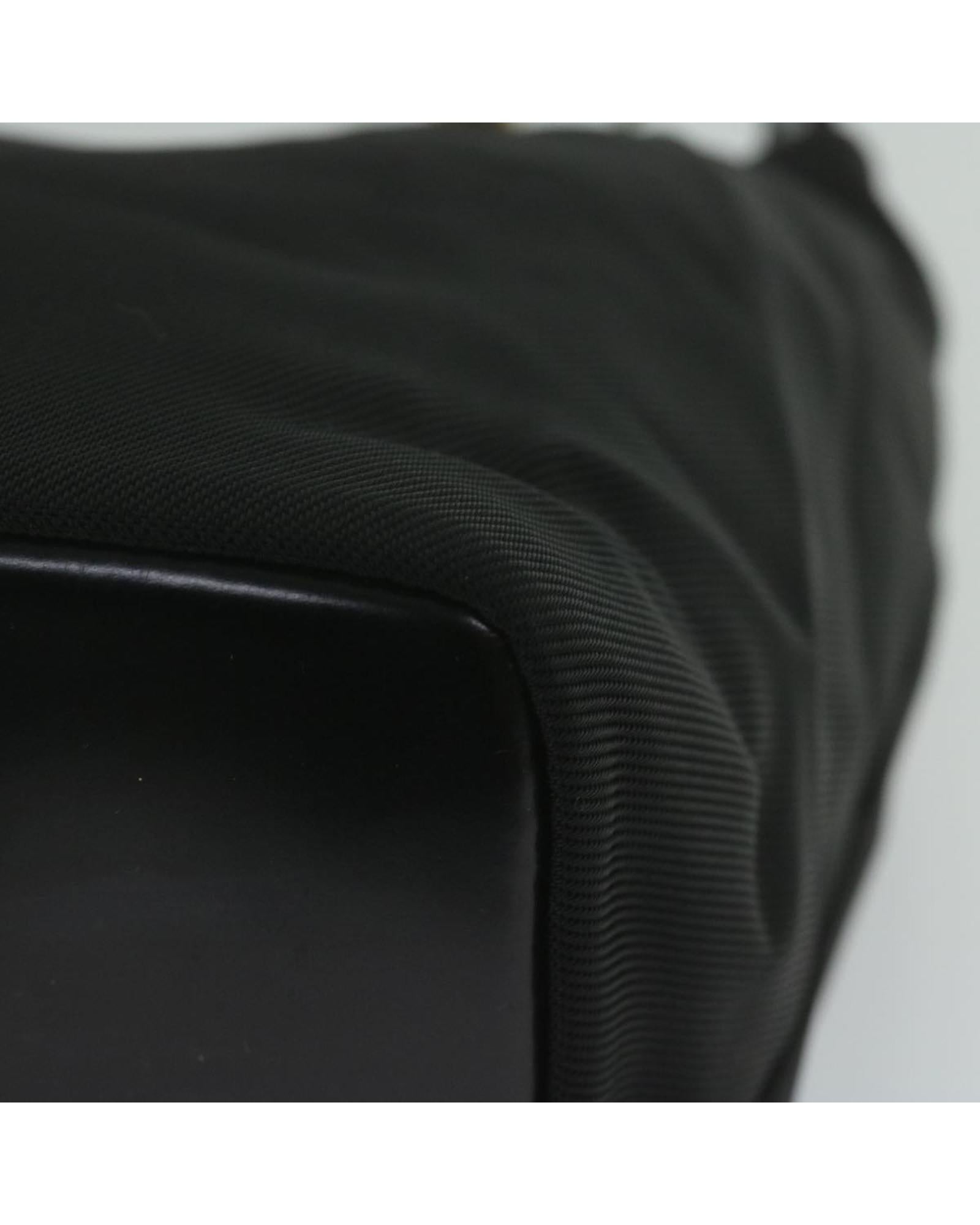 Stylish Black Nylon Crossbody Bag with Bamboo Handle - Lightweight & Durable Women's Purse for Work, Travel & Everyday Use