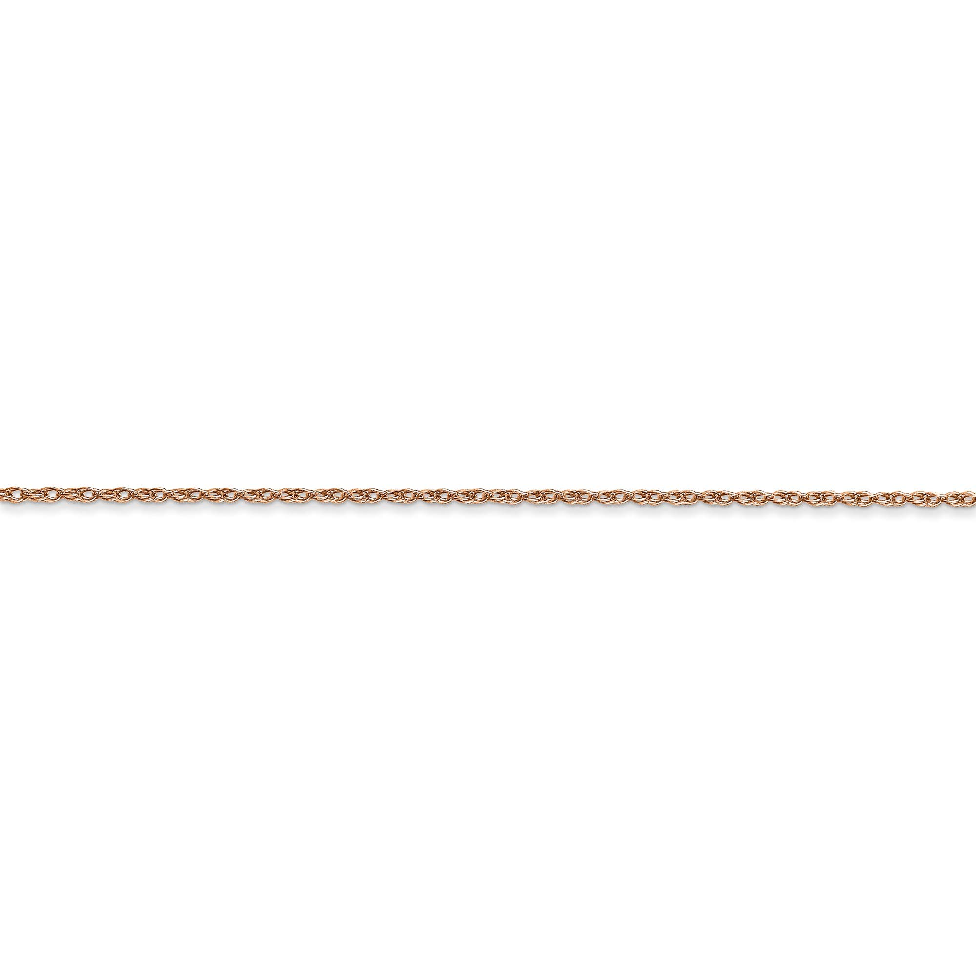 14K Rose Gold 0.7mm Carded Cable Rope Chain Necklace - 20 Inch Dainty Jewelry for Women - Perfect for Layering, Gift Giving & Everyday Wear