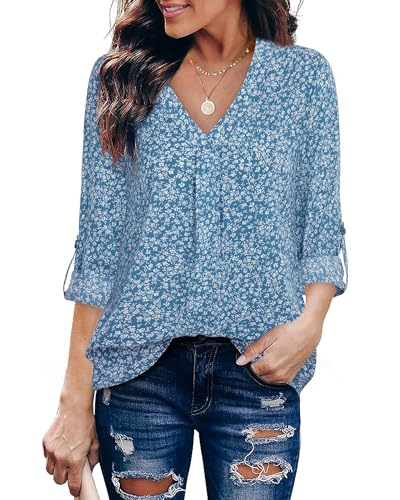 Blue White Floral