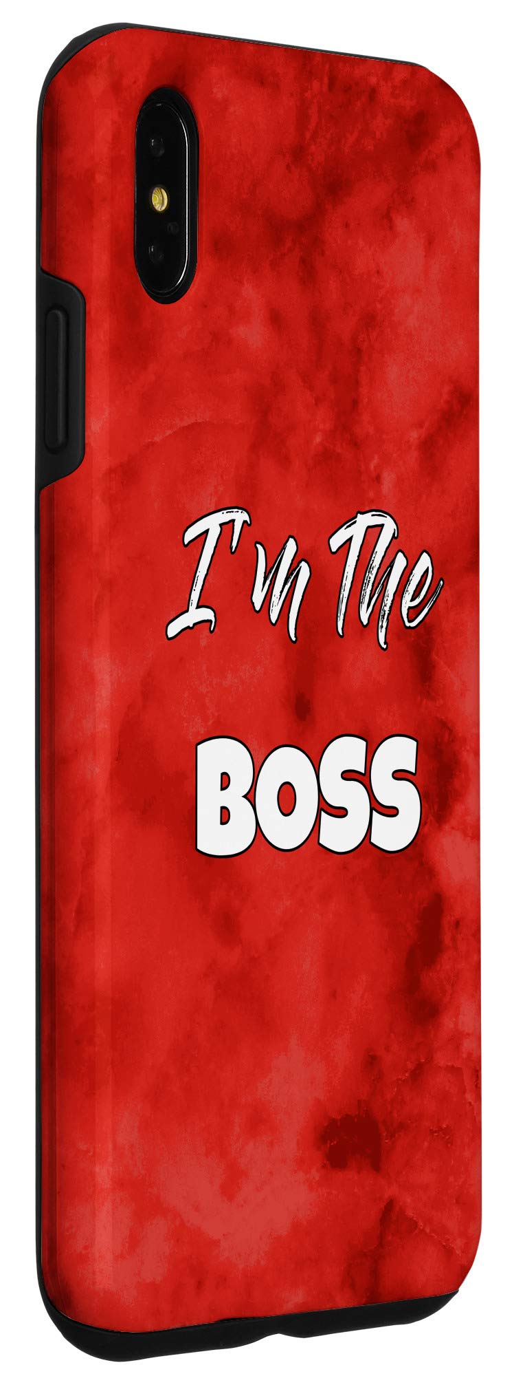 iPhone XS Max 'I'm the Boss' Red Protective Case - Durable & Stylish Cover for Everyday Use, Work, and Travel