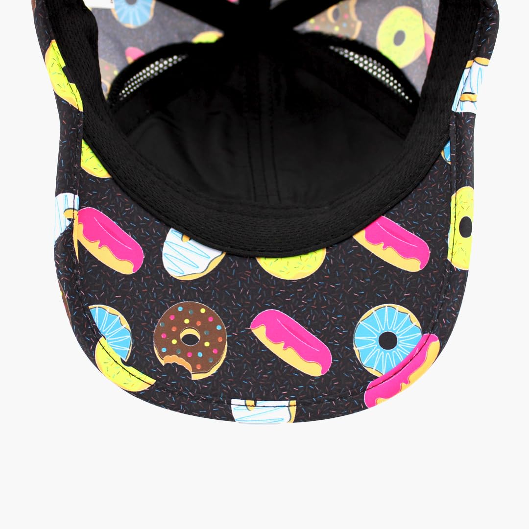 Kids Performance Running Hat for Boys & Girls - Lightweight, Breathable, Adjustable - Perfect for Sports, Jogging, Outdoor Activities (Donut Design)