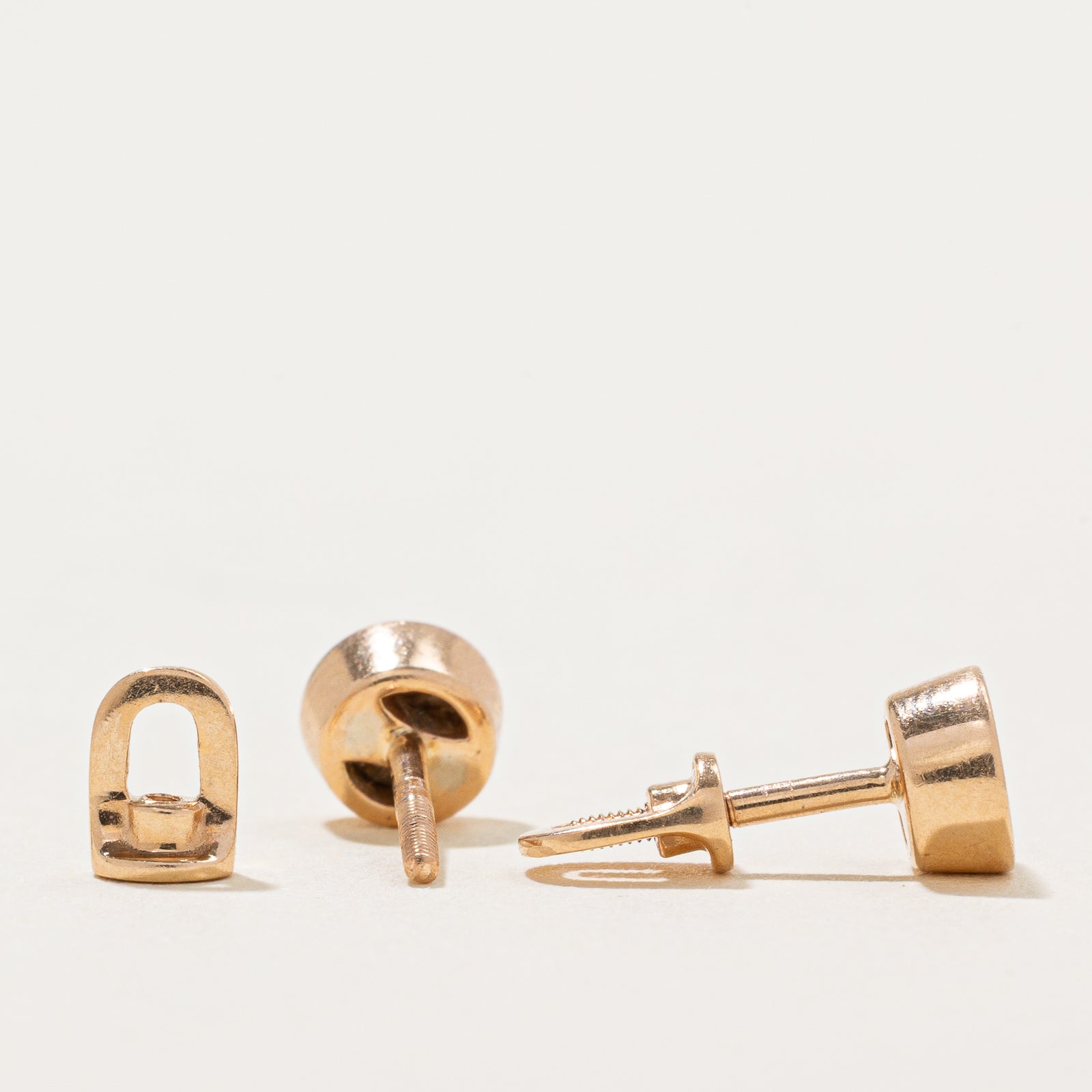 14K Gold Illusion Set Diamond Stud Earrings - 0.04ctw Round Cut Studs for Women | Perfect for Weddings, Anniversaries & Everyday Elegance