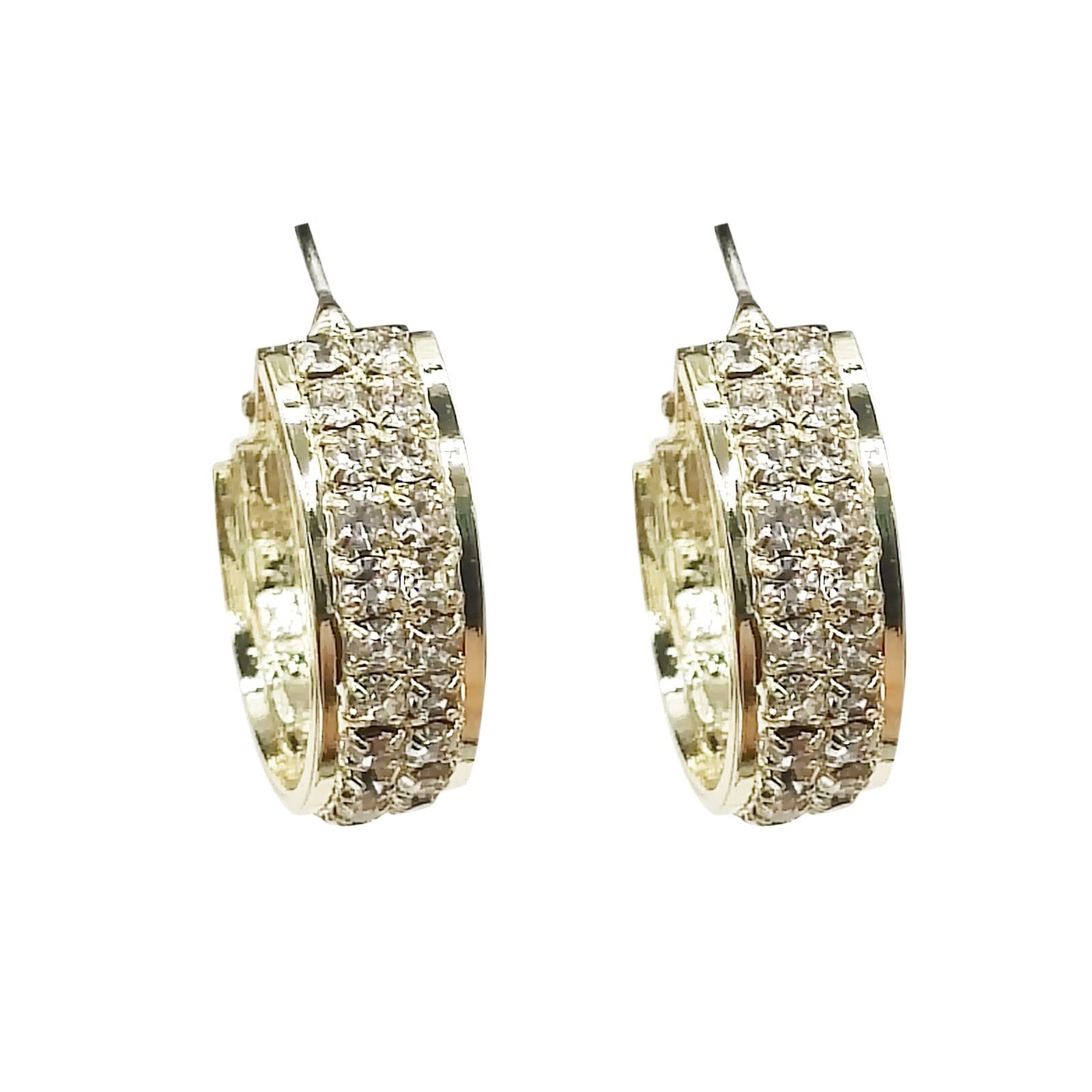 Sparkling Rhinestone Stud Ear Cuff for Women & Girls - Elegant Wrap Hoop Earrings for Parties, Weddings & Everyday Wear