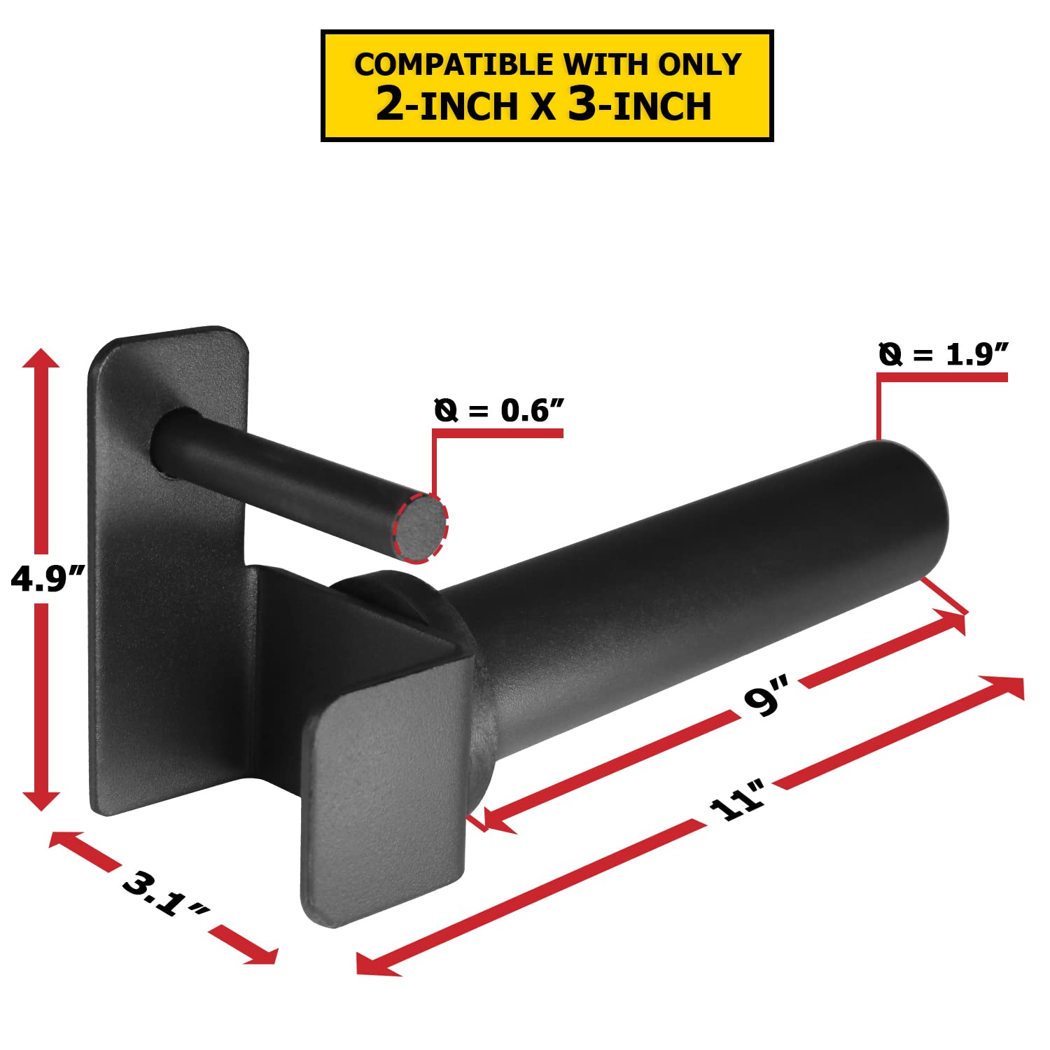 A2ZCARE Olympic Weight Plate Holder - 2 Inch Power Rack Attachment for Gym Equipment - Secure Weight Plate Storage Organizer - Perfect for Home Gym & Commercial Fitness Centers