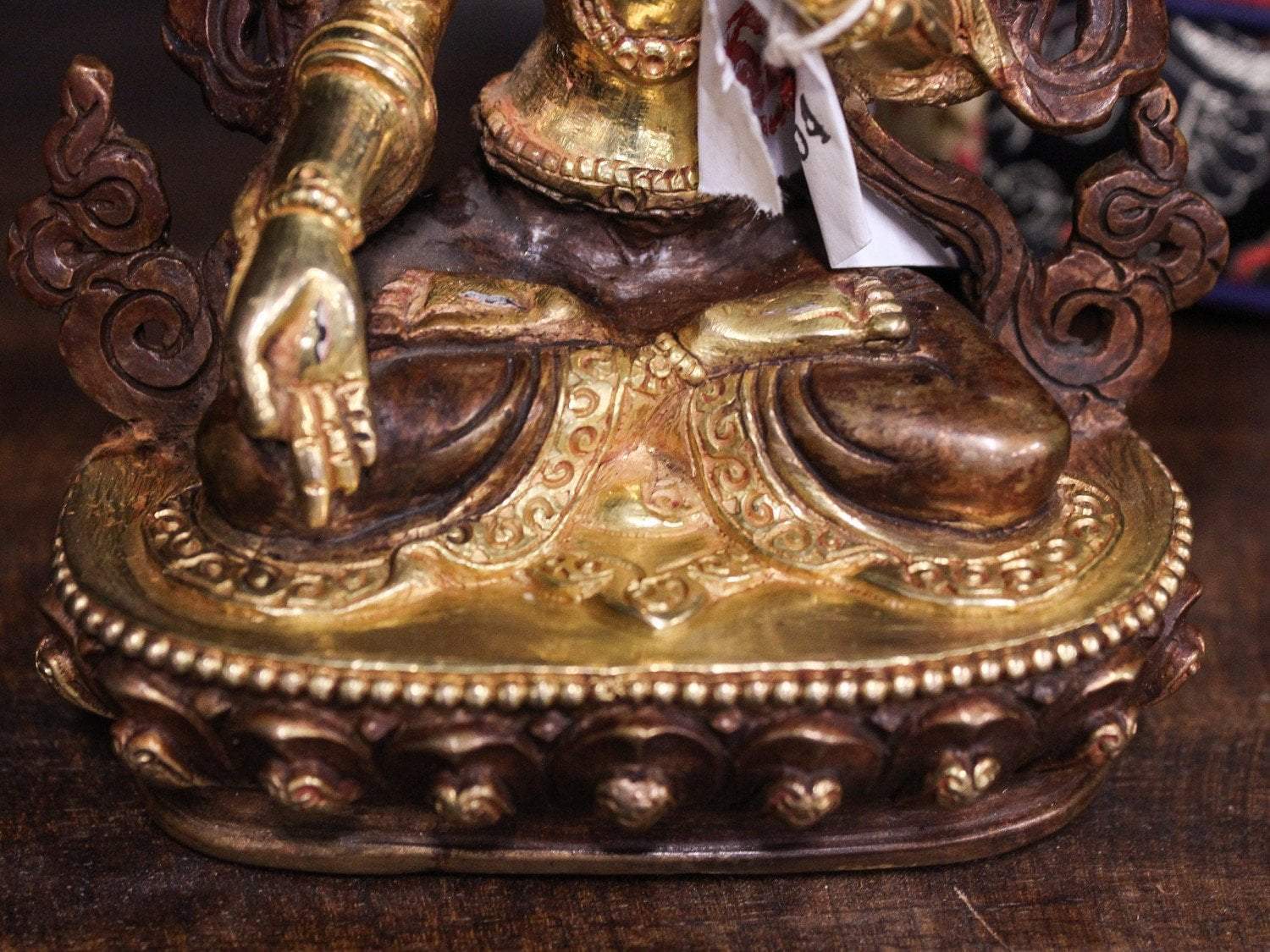 6 Inch White Tara Gold Statue - Buddhist Goddess Statue for Home Altar, Meditation & Spiritual Decor | Handcrafted Gold Finish for Serenity & Blessings