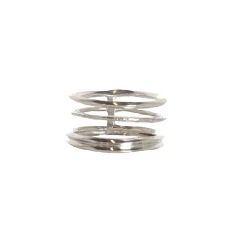 Elegant Silver Spine Stack Ring - Adjustable Minimalist Stackable Rings for Women - Perfect for Layering, Everyday Wear & Gift Giving