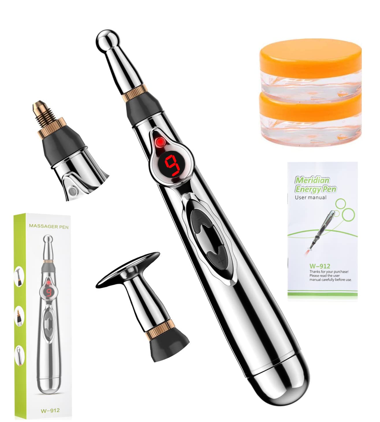 UYGHHK Electronic Acupuncture Pen - Pain Relief Therapy & Meridian Massager for Muscle Healing & Self Massage (Copper) - Perfect for Home Use, Office Relaxation & Sports Recovery