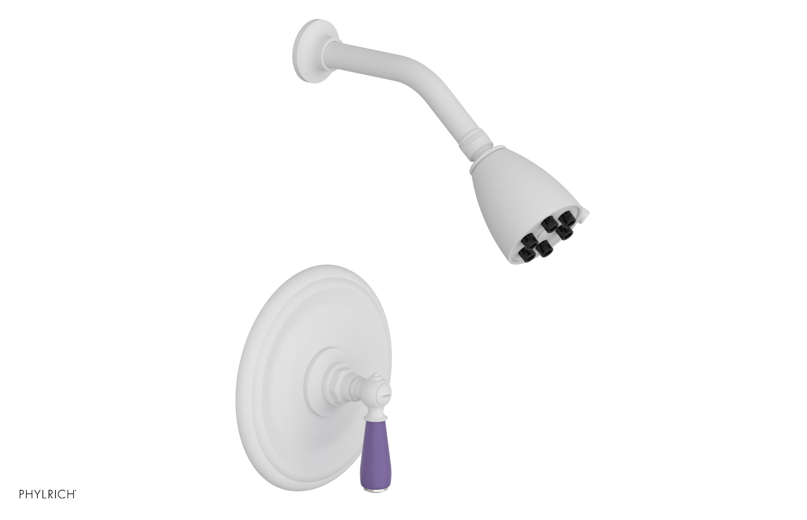 Jamestown Pressure Balance Shower Set with Lever Handle & Purple Accents - 165 22 Series for Modern Bathroom Upgrade | Perfect for Spa-Like Shower Experience & Luxury Home Renovation