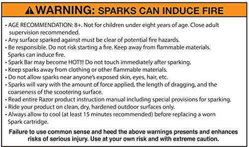 Premium Replacement Spark Cartridges for Razor Scooters (4 Pack) - Compatible with Razor Spark, eSpark, Spark DLX & FlashRider 360 - Durable Scooter Parts for Smooth Rides - Perfect for Kids' Commuting, Neighborhood Fun & Outdoor Adventures