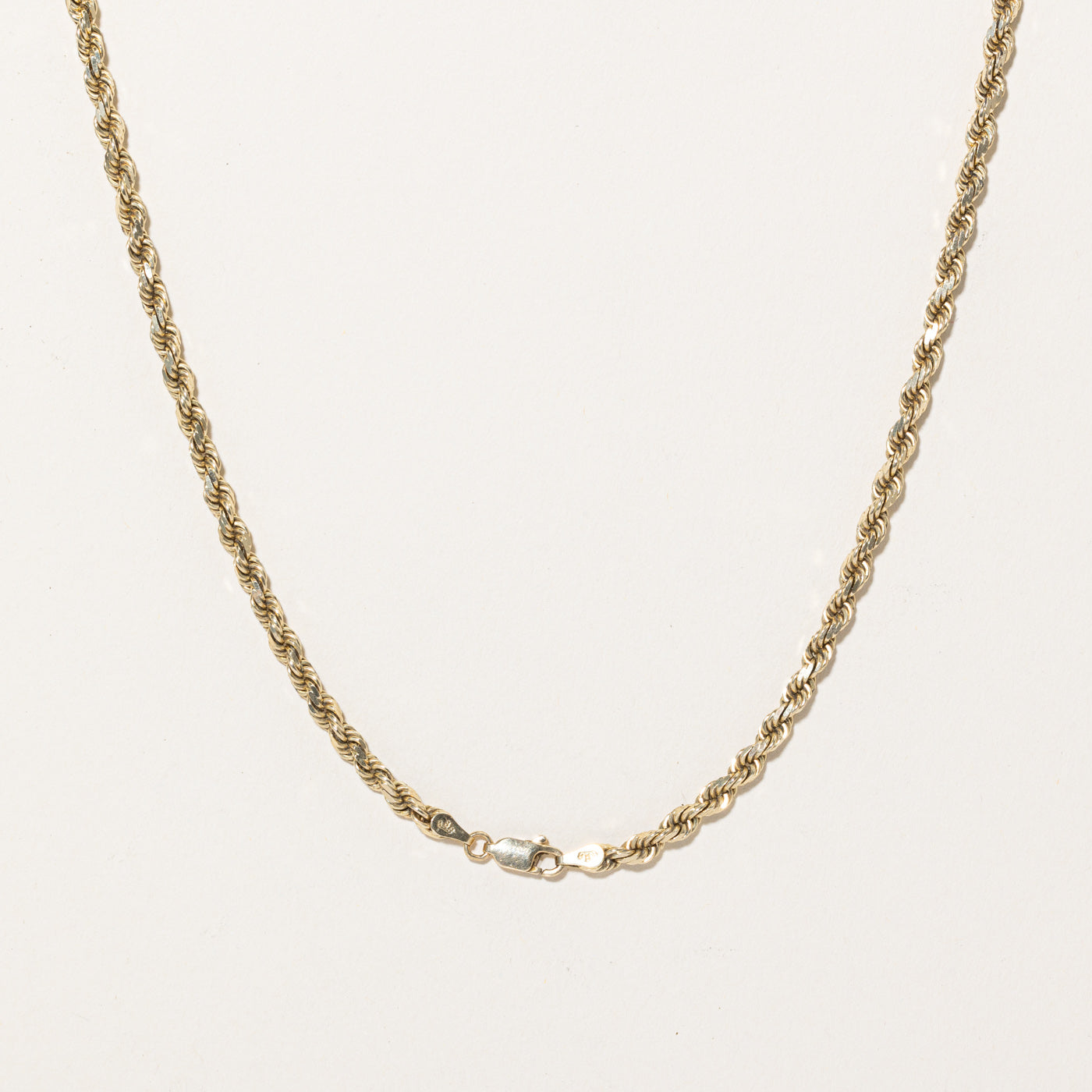 10K Yellow Gold Rope Chain Necklace 22 Inches - Durable & Stylish Jewelry for Men & Women | Perfect for Everyday Wear, Gifts & Special Occasions