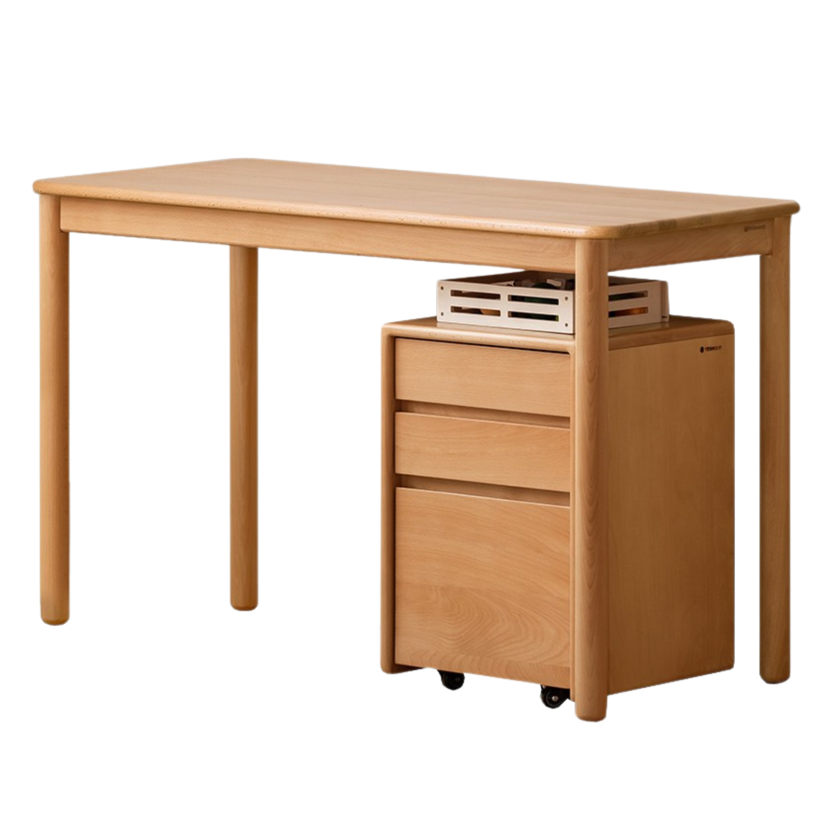 Solid Wood Kids Writing Desk - Beech & Oak Study Table for Children - Perfect for Homework, Drawing & Crafting in Bedroom or Study Room