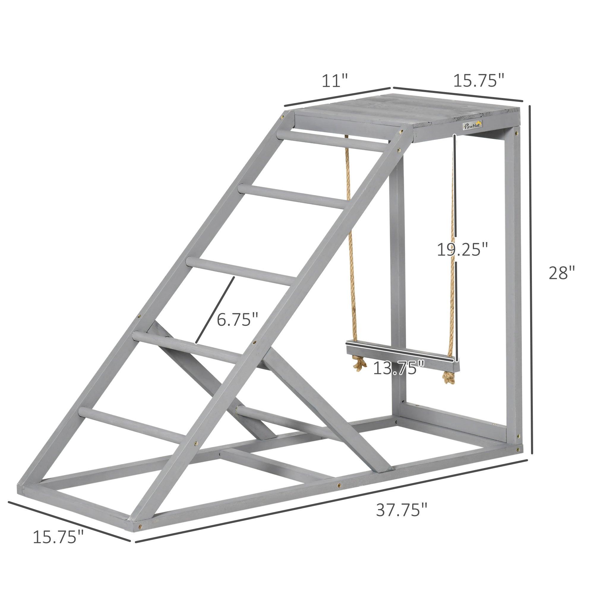 Healthy Chicken Swing Set with Perches & Ladder - Durable Gray Chicken Coop Toy for Happy Hens | Perfect for Backyard Coops, Farm Play & Poultry Enrichment Activities