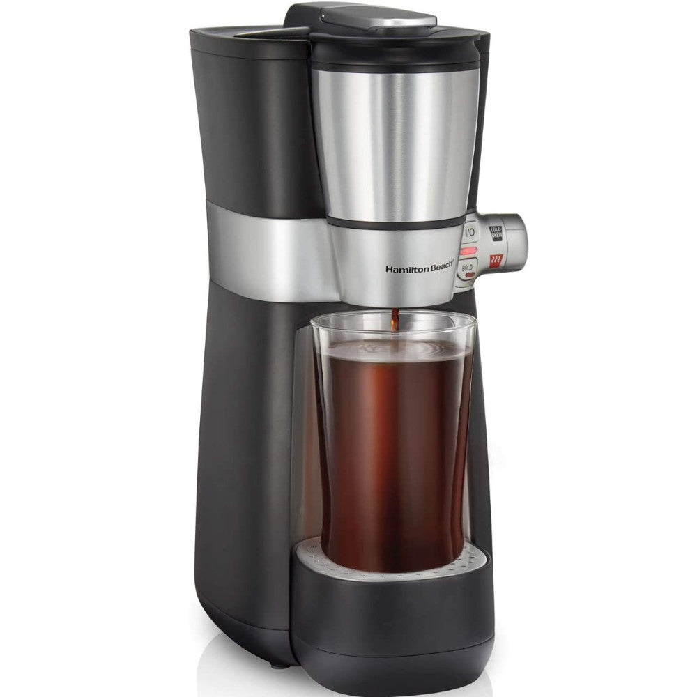 Hamilton Beach 42501 Hot & Cold Coffee Maker - 12 Cup Programmable Coffee Machine with Glass Carafe, Perfect for Home, Office & Entertaining