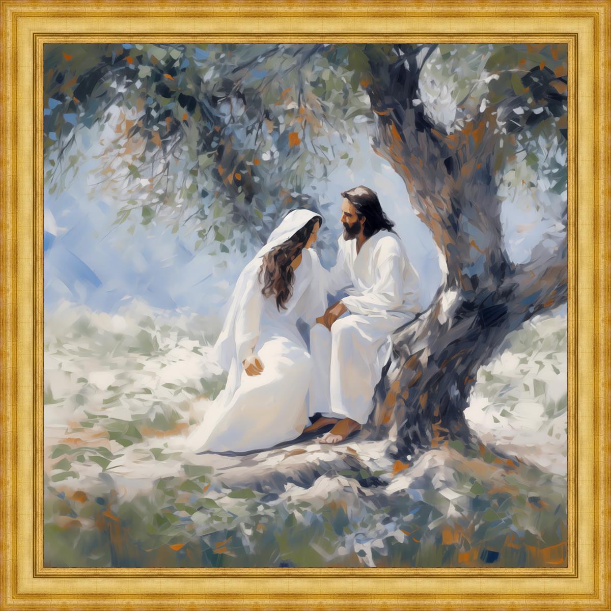 Abide With Me Large Wall Art - Inspirational Canvas Print for Home Decor, Living Room, Bedroom & Office - Perfect Gift for Housewarming, Wedding & Holidays