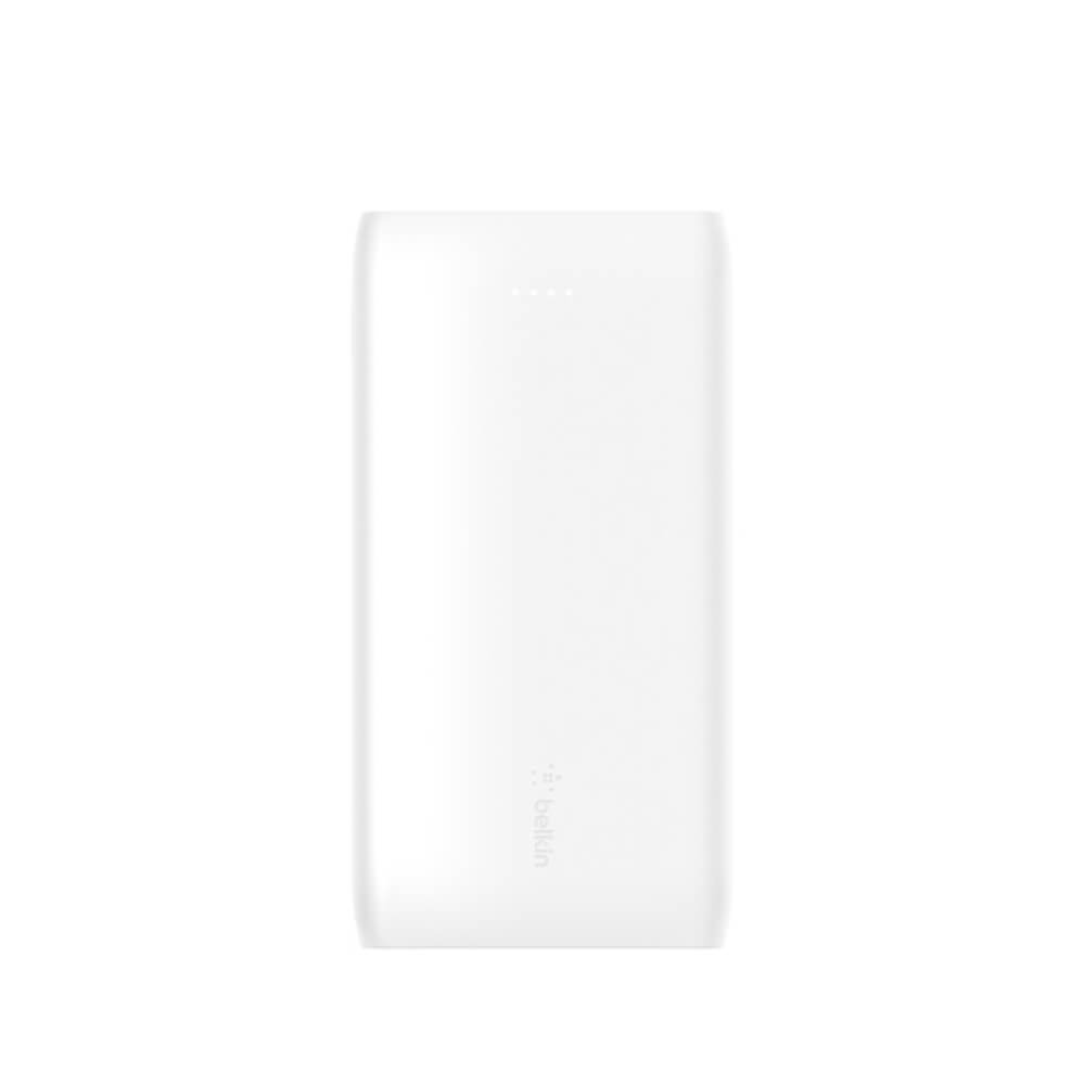 Belkin Pocket Power 18W USB C 10000mAh Portable Charger - Fast Charging Power Bank for iPhone, Samsung, iPad - Compact & Lightweight for Travel, Camping, Emergency Backup (White)