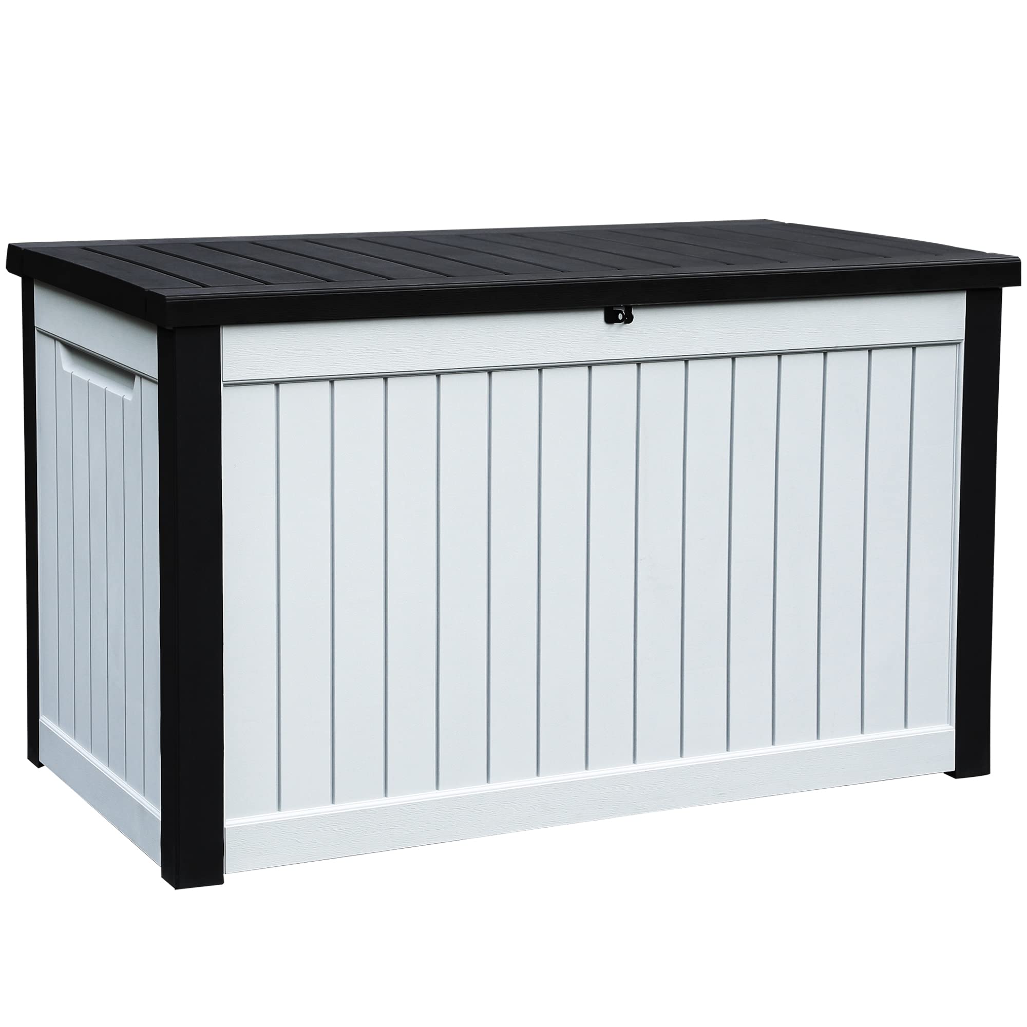 YITAHOME XXL 230 Gallon Large Outdoor Storage Deck Box - Waterproof Lockable Patio Furniture Cover for Cushions, Garden Tools, Pool Accessories - Durable Grayish-White Deck Box for Backyard, Garden & Poolside Organization