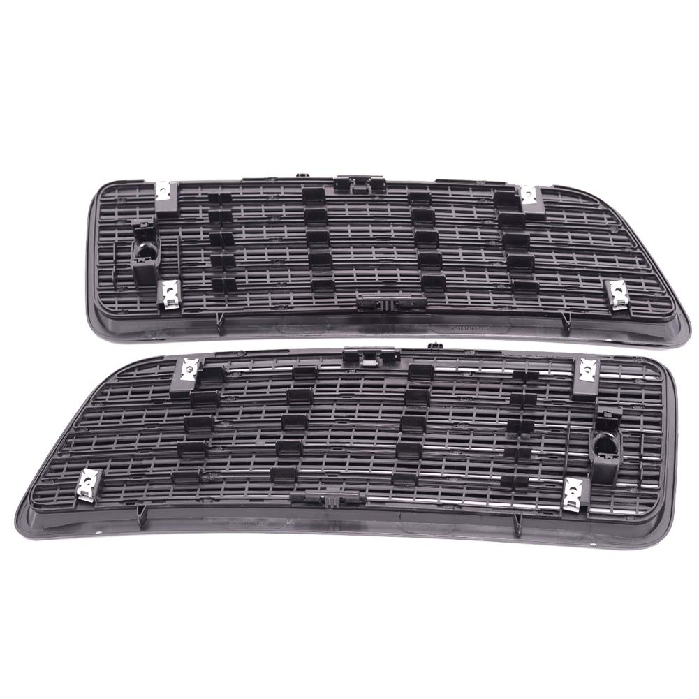 High Gloss Hood Upper Grill Vent Trim Pair - Compatible with Mercedes Benz S550 W221 (2007-2013) Models | Perfect Fit for 2218800205 & 2218800305 | Enhances Front Grille Appearance & Aerodynamics