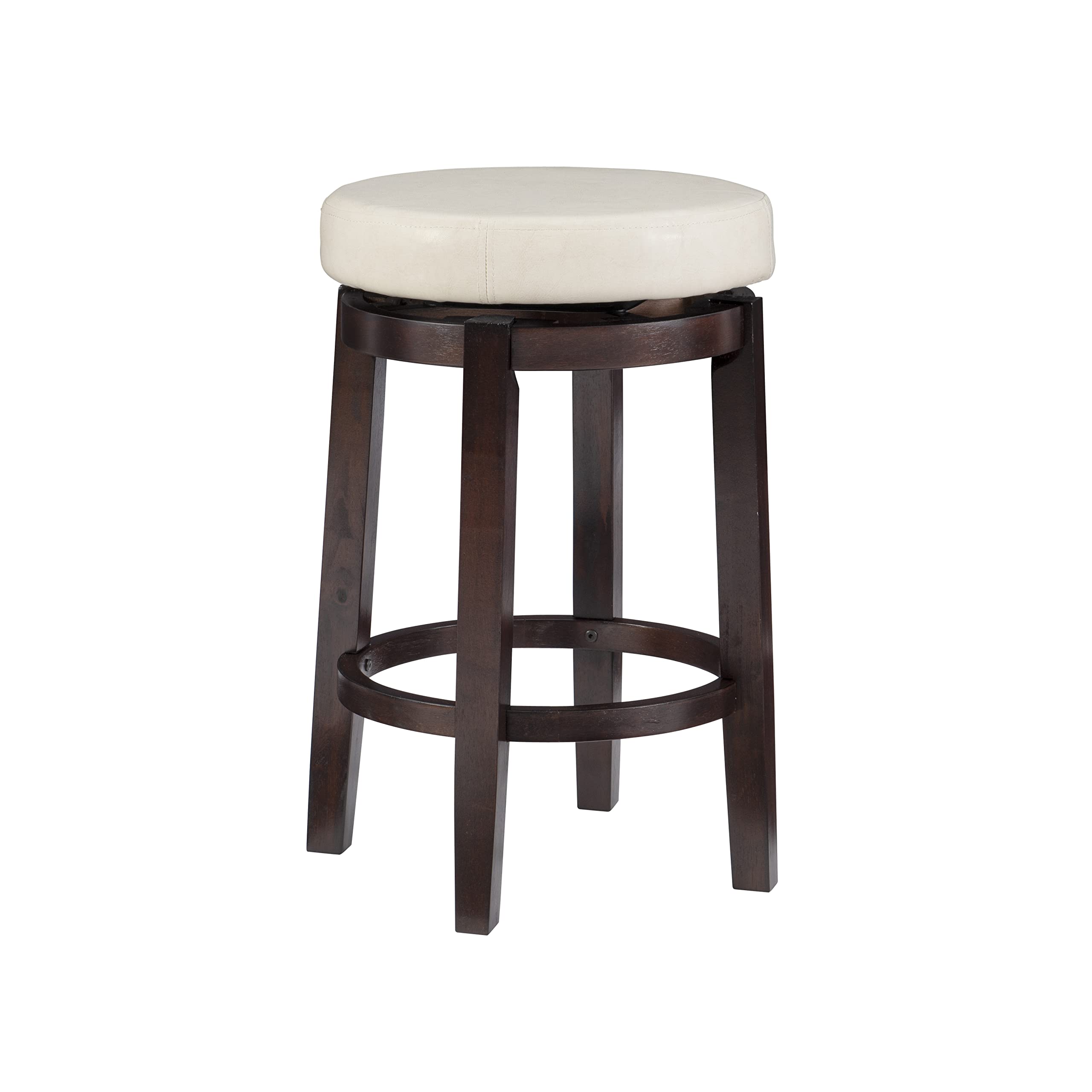 Linon Maya Rice 24 Inch Counter Height Bar Stool with Back Support - Modern Kitchen Island Stool for Dining, Breakfast Nook & Home Decor