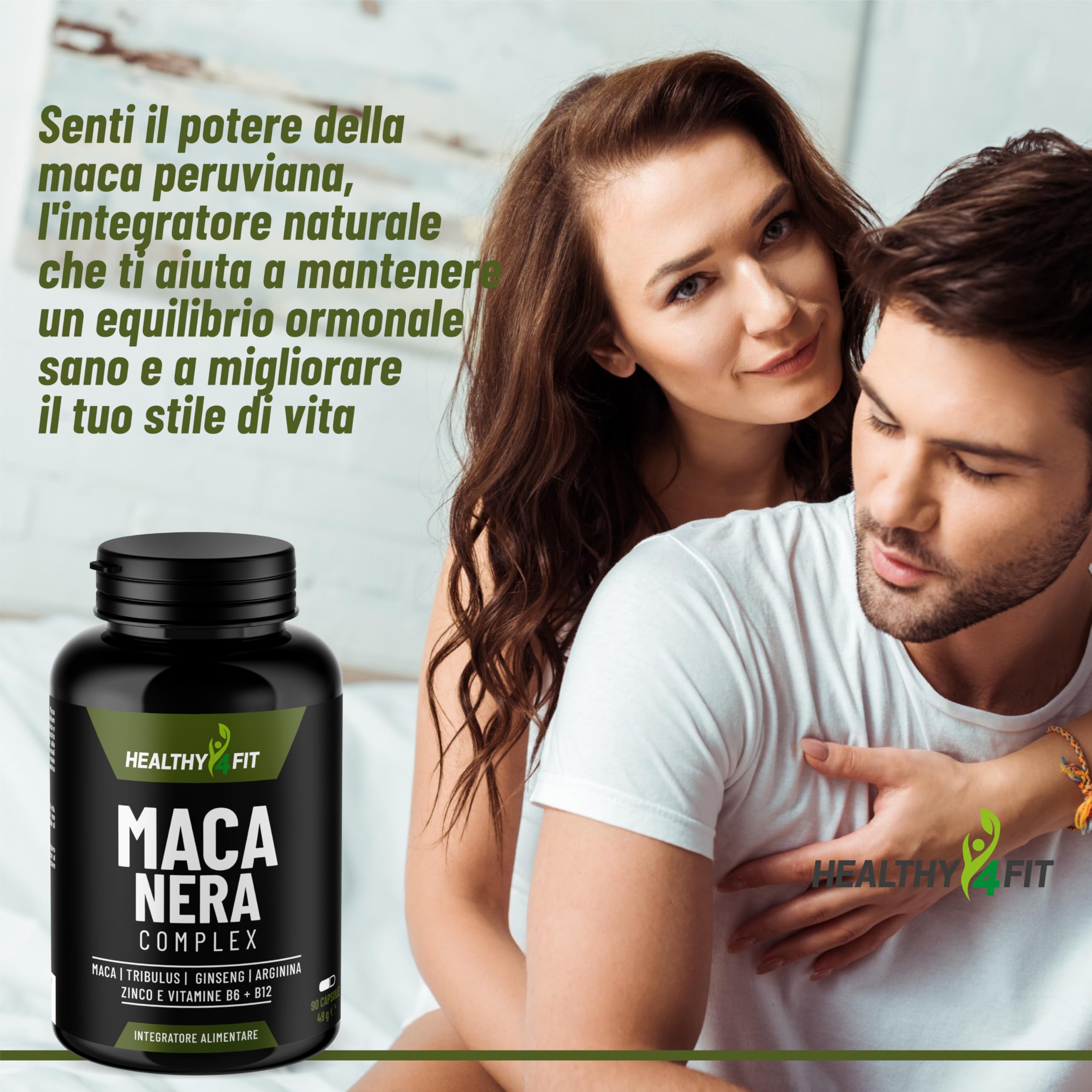 Premium Peruvian Black Maca Root Extract (20:1) with Tribulus Terrestris, Arginine, Ginseng, Zinc & Vitamins - 90 Capsules (3 Month Supply) - Natural Energy & Stamina Booster for Men & Women - Perfect for Workout Recovery & Sexual Wellness