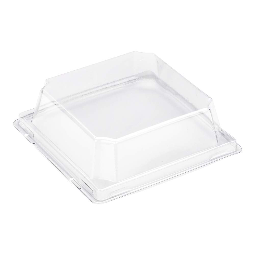 Matsuri Vision Clear Plastic Lids for Small Tetra Containers - 100 Airtight Food Storage Lids (Containers Sold Separately) | Recyclable, BPA-Free | Perfect for Meal Prep, Takeout & Restaurant Use