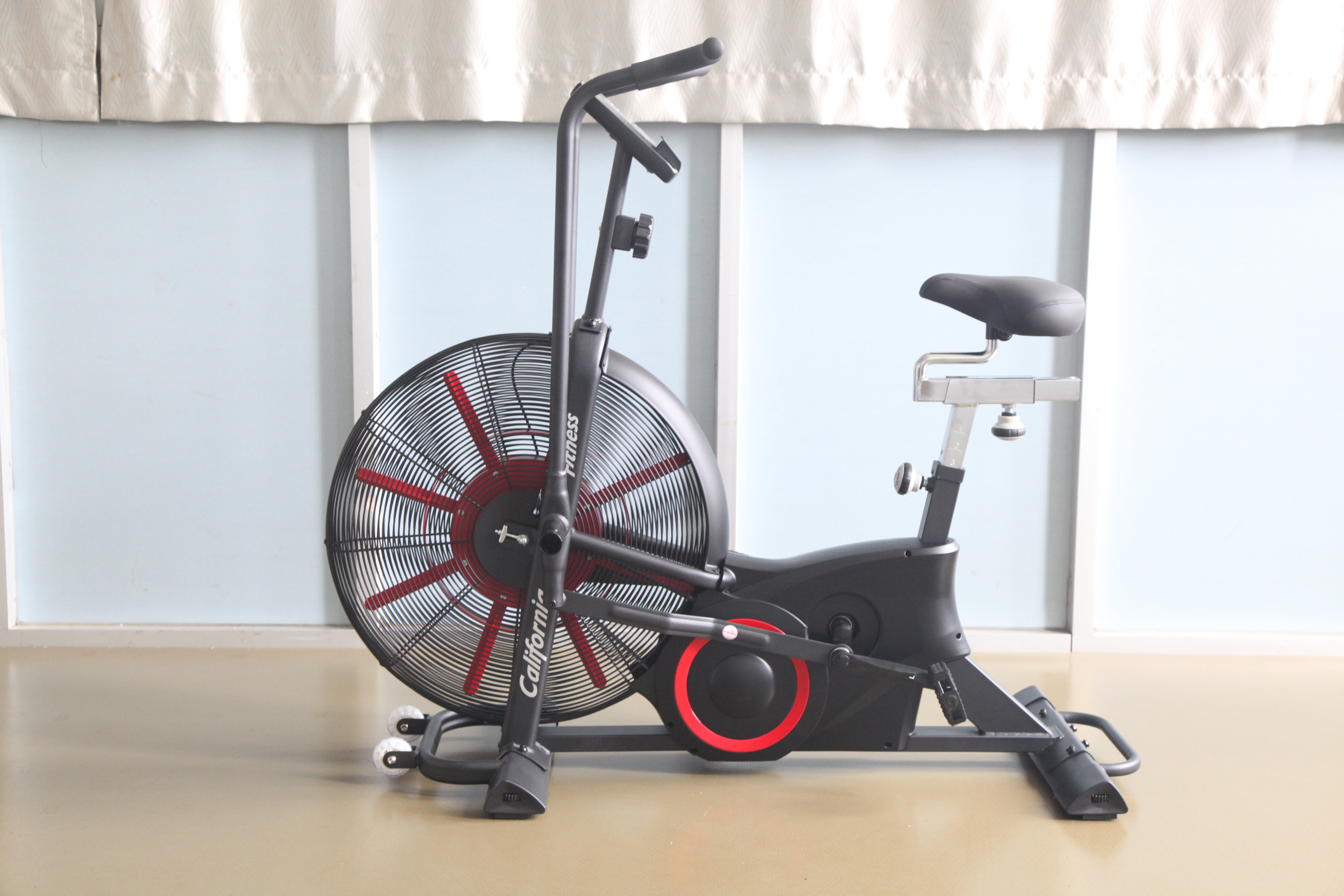 California Fitness AB5 Air Exercise Bike - Quiet Magnetic Resistance Indoor Cycling Bike for Home Gym, Cardio Workout & Weight Loss - Perfect for Small Spaces & Apartment Workouts