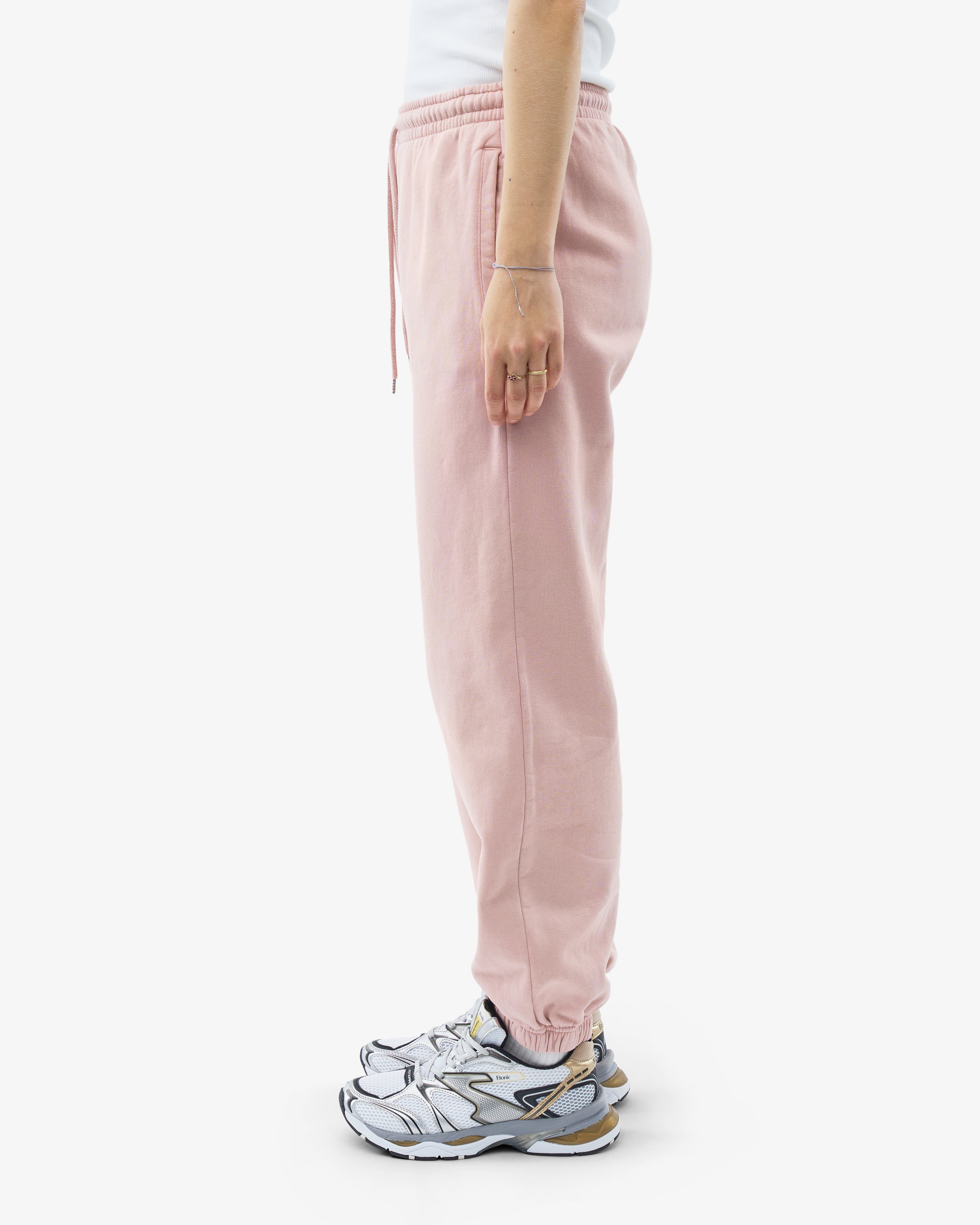 Organic Relaxed Sweatpants for Women - Soft Faded Pink Lounge Pants - Perfect for Yoga, Home Wear & Casual Outfits