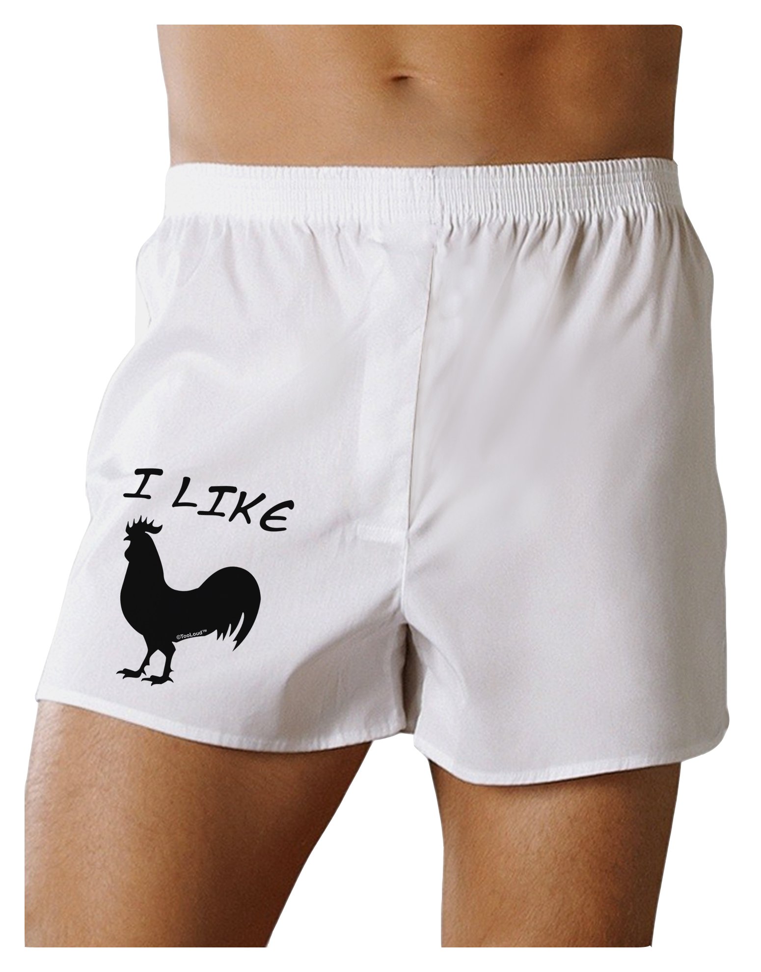 TOOLOUD Funny Rooster Silhouette Boxer Shorts for Men - Comfortable Cotton Underwear for Casual Wear, Lounge & Gifts