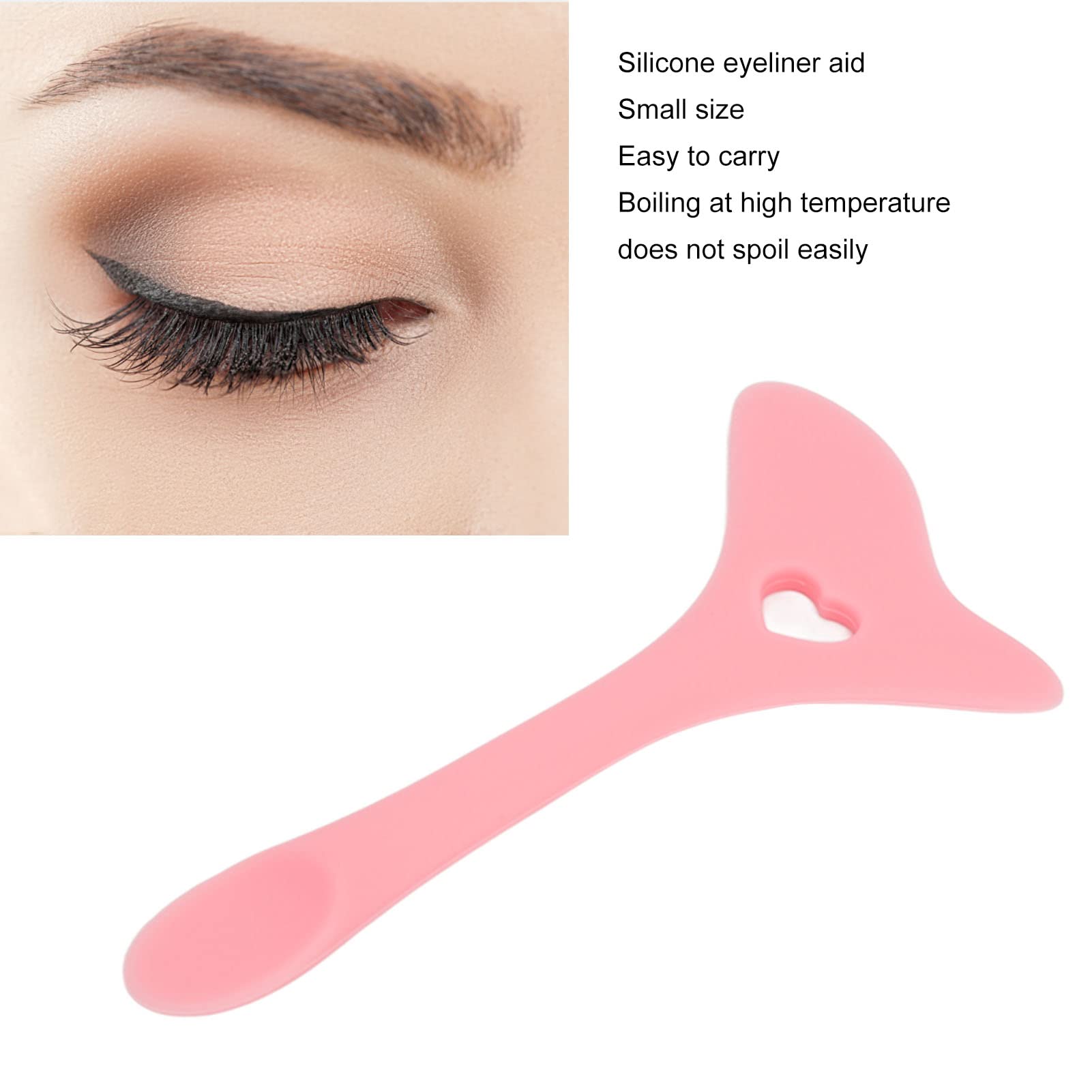 Multi-Angle Soft Silicone Eyeliner Stencil Tool for Beginners - Pink | Perfect for Travel & Everyday Makeup | Easy Winged Eyeliner Application Aid