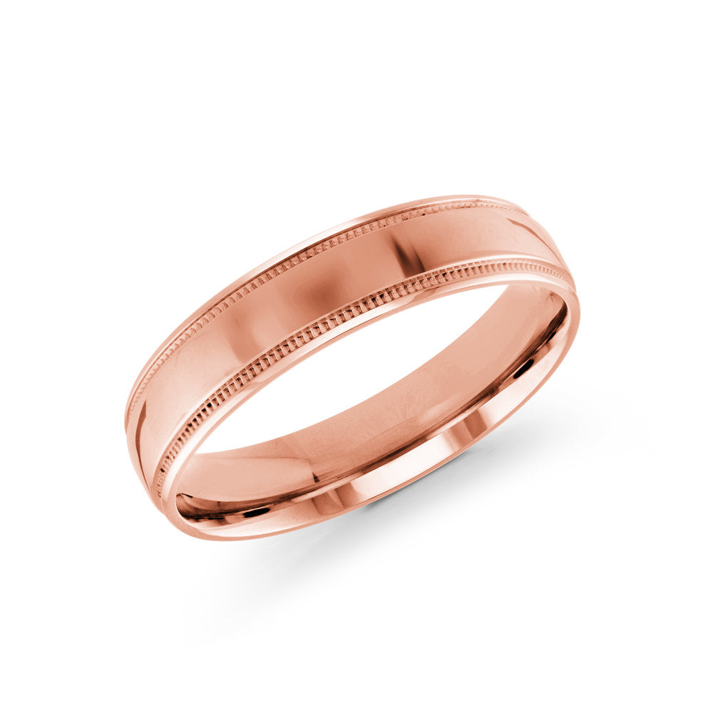 5mm Men's Milgrain Wedding Band Ring - Classic Comfort Fit Tungsten Carbide or Gold Wedding Ring for Men - Perfect for Engagement, Anniversary & Special Occasions
