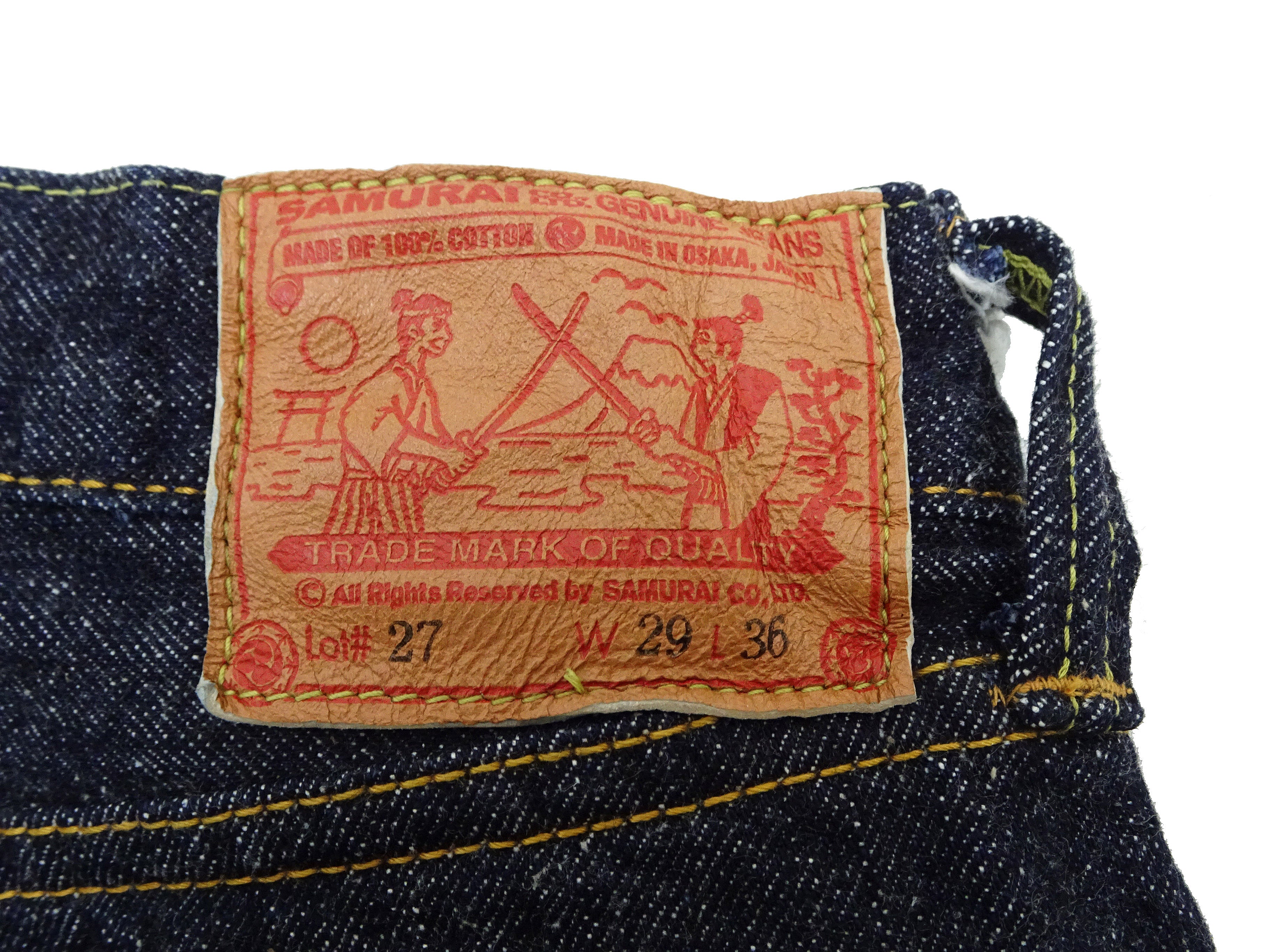Samurai Jeans S0510XXII Men's Regular Straight Fit 15oz Japanese Selvedge Denim Pants - One Wash Indigo Blue - Durable Workwear & Casual Style for Everyday Wear