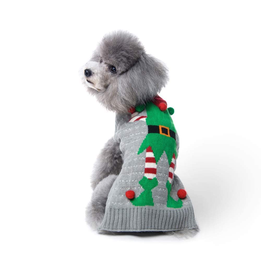 TENGZHI Christmas Dog Sweater - Festive Pet Costume for Small & Medium Dogs, Cats - Cozy Puppy Jumper Outfit (XXS) - Perfect for Holiday Photos & Winter Walks