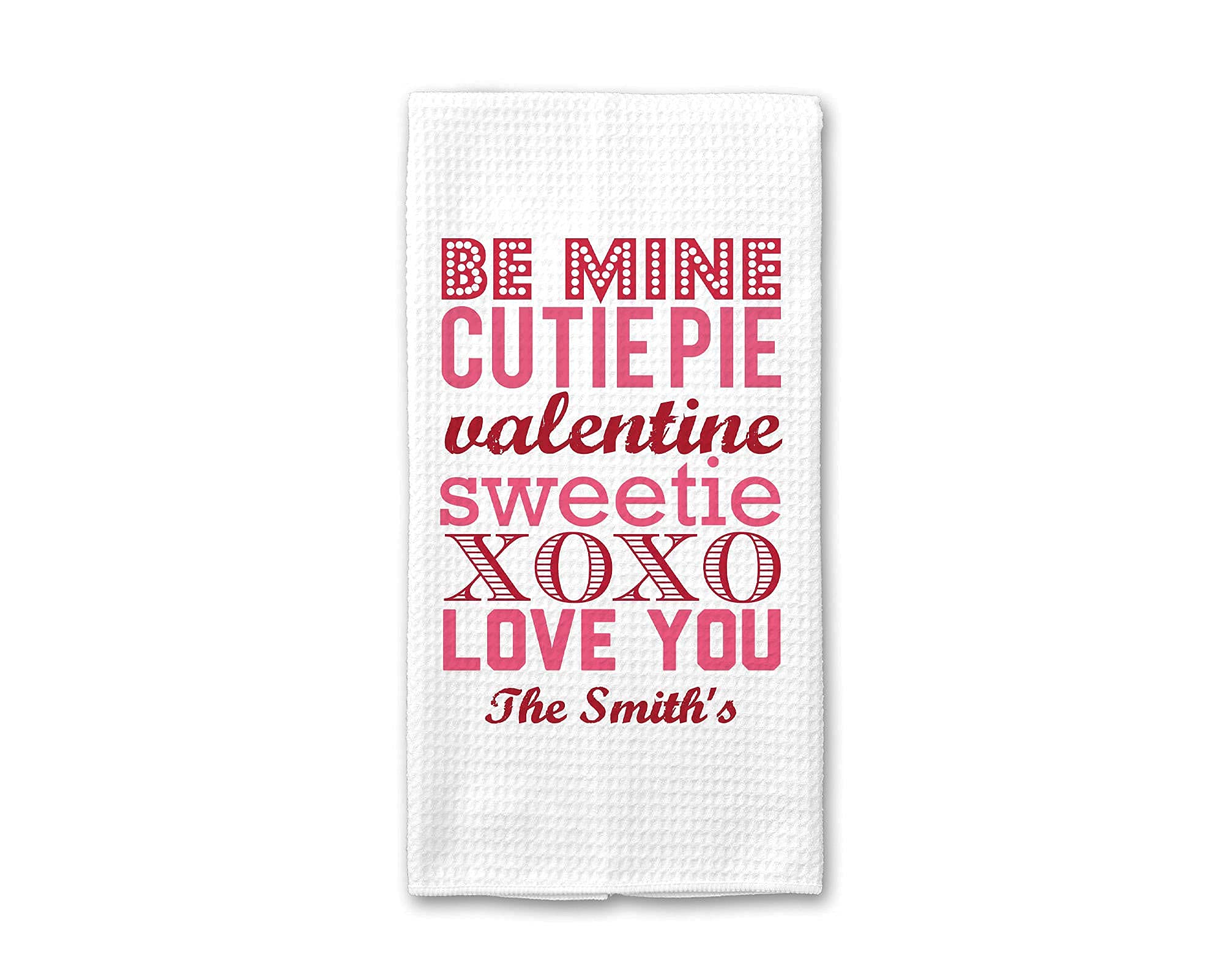 Custom Waffle Weave Dish Towels - Personalized Kitchen Towels for Valentine's Day Gifts, Home Decor & Kitchen Essentials | Absorbent & Durable for Daily Use, Hostess Gifts & Holiday Decorations