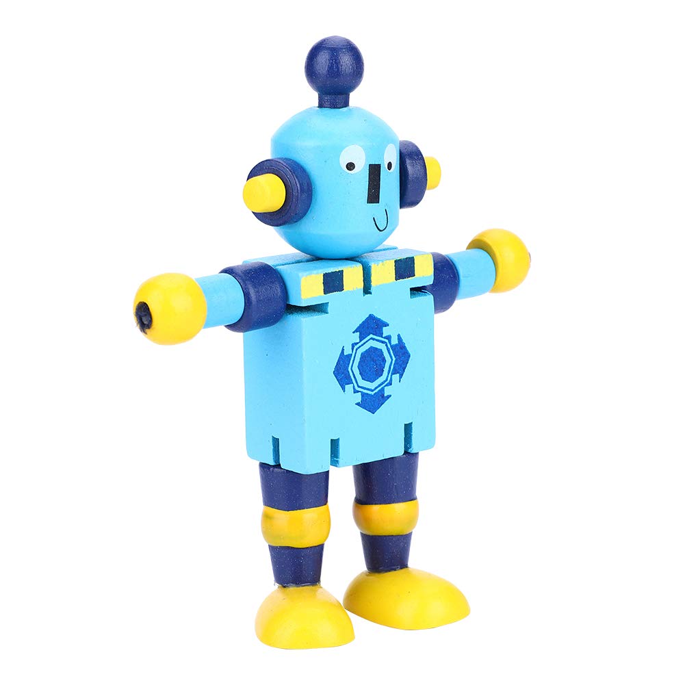 BROLEO Wooden Robot Toy for Kids - Blue Educational STEM Toy | Perfect for Birthday Gifts & Early Learning Play