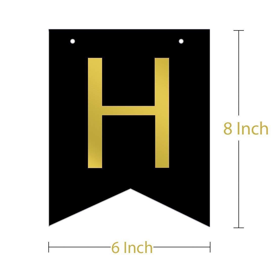 Happy 1st Birthday Banner & Balloons Set - Gold & Black Party Decorations for Baby's First Birthday - Perfect for Birthday Parties, Photo Backdrops & Celebrations