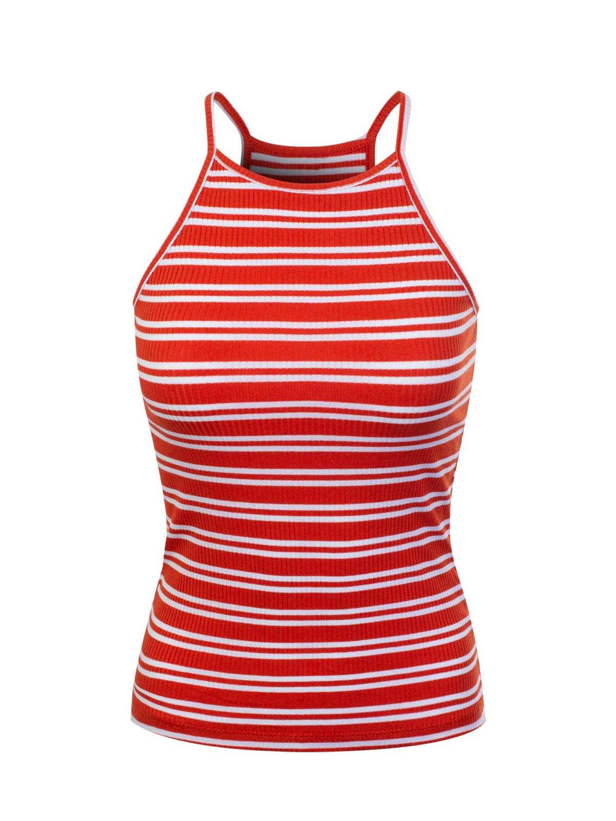 MixMatchy Women's Basic Ribbed High Neck Tank Top - Casual & Active Wear for Gym, Yoga, and Everyday Outfits
